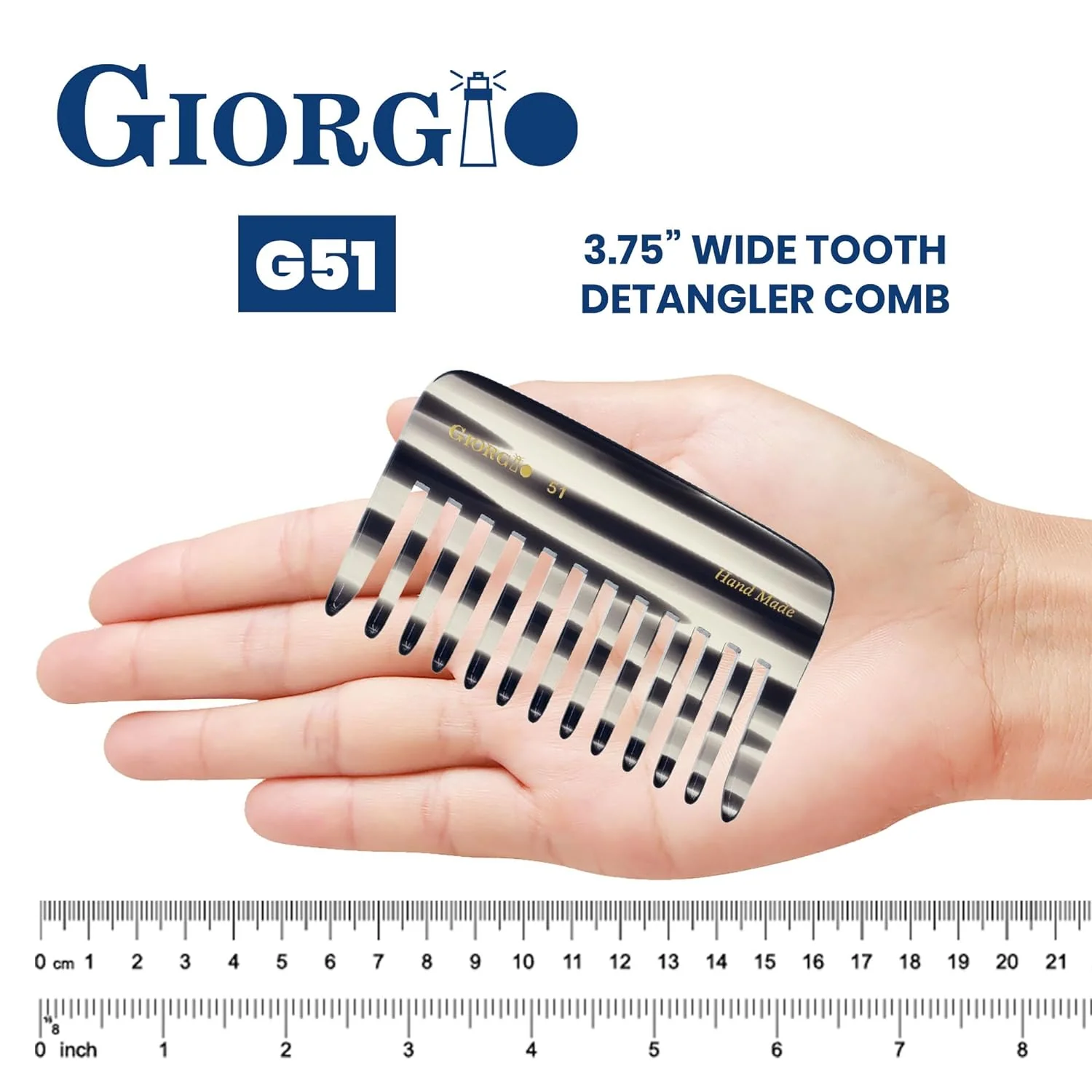 3.75" Handmade Wide Tooth Detangling Pocket Comb - Image 7