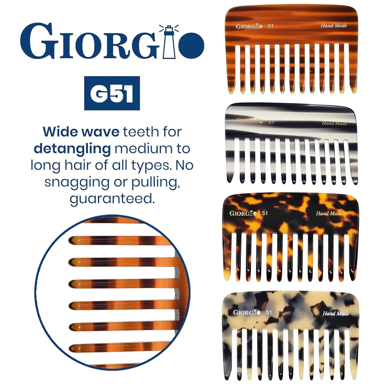 3.75" Handmade Wide Tooth Detangling Pocket Comb - Image 9