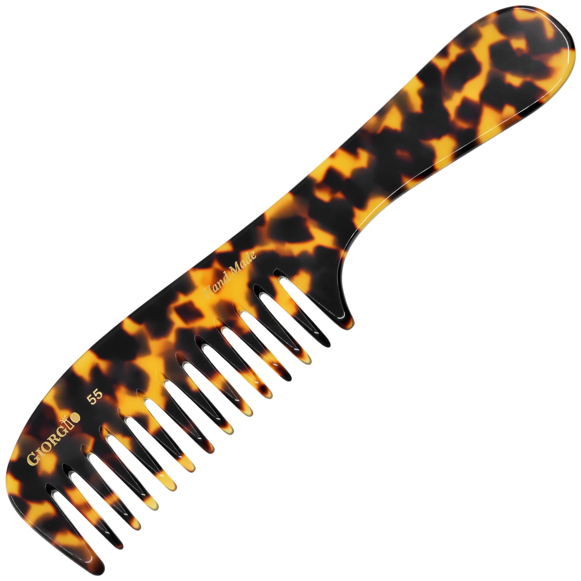 Giorgio G55 8" Wide Tooth Detangling Comb with Handle - Image 6
