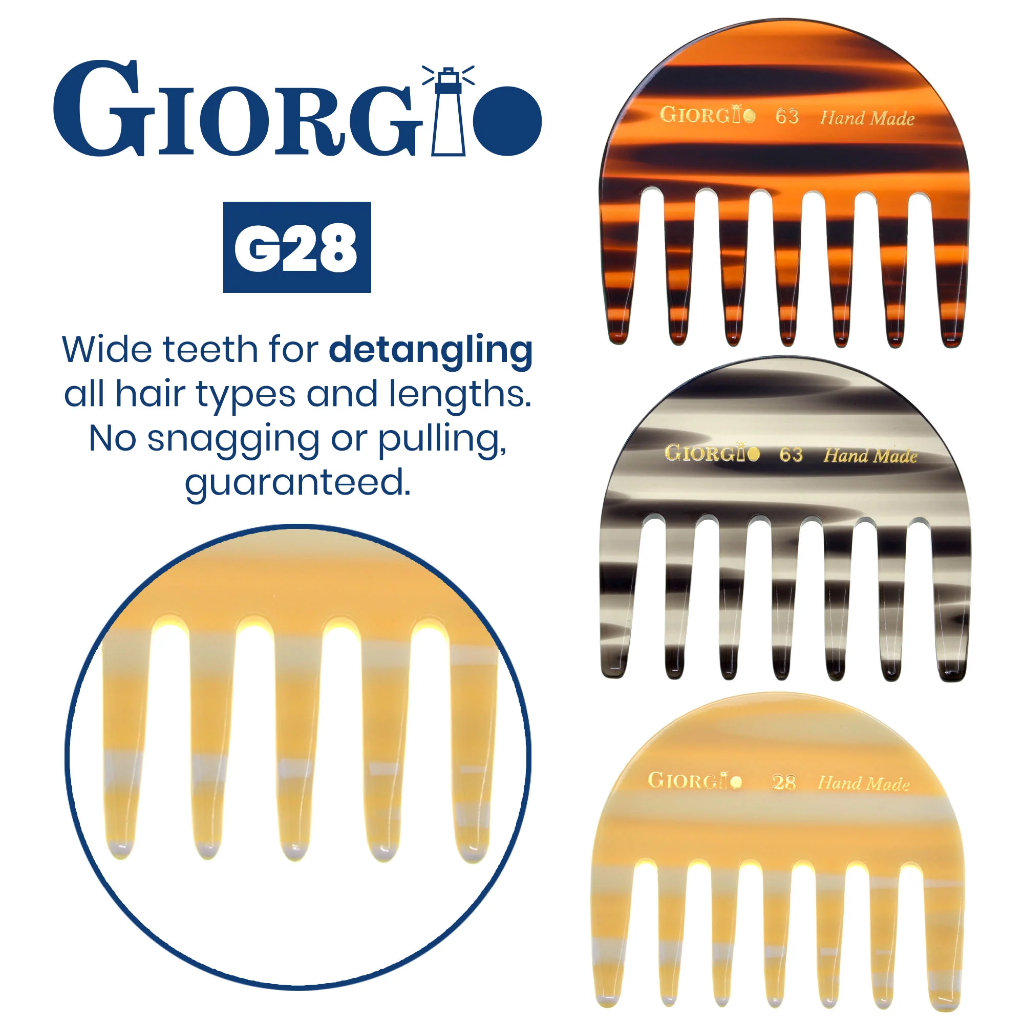 2.75" Wide Tooth Detangling Pocket Comb - Image 14