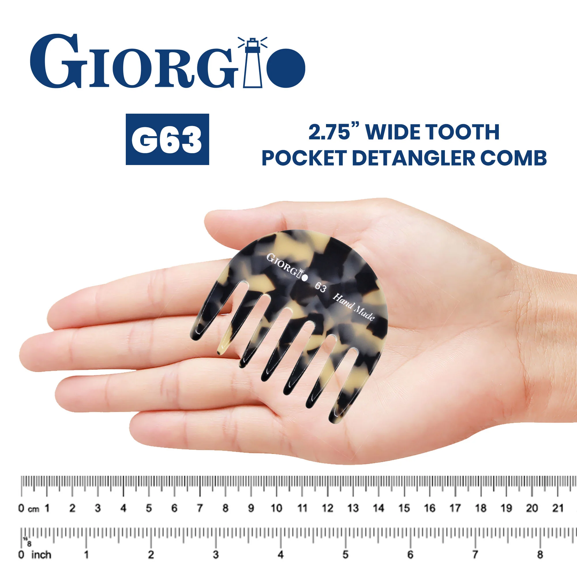 2.75" Wide Tooth Detangling Pocket Comb - Image 18