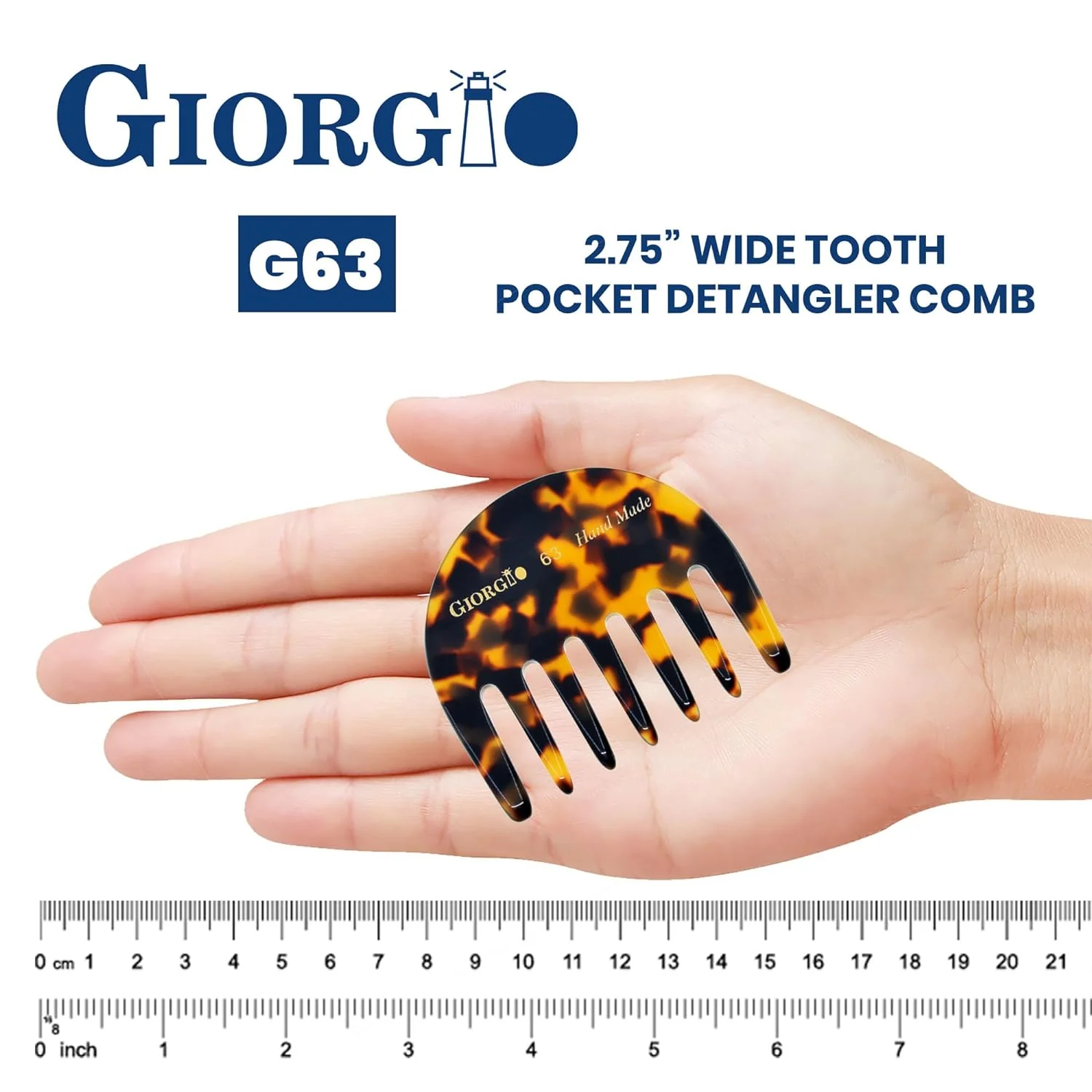 2.75" Wide Tooth Detangling Pocket Comb - Image 23