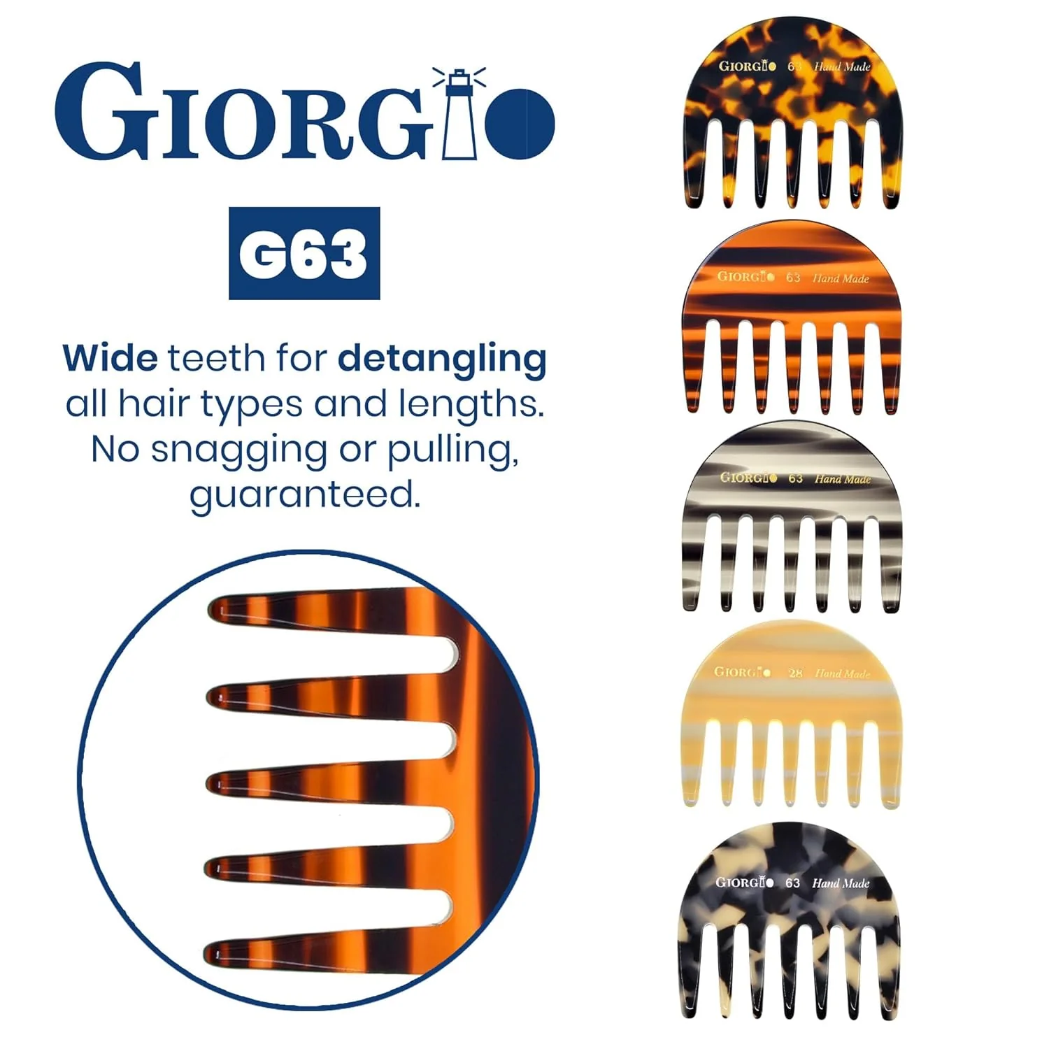 2.75" Wide Tooth Detangling Pocket Comb - Image 24