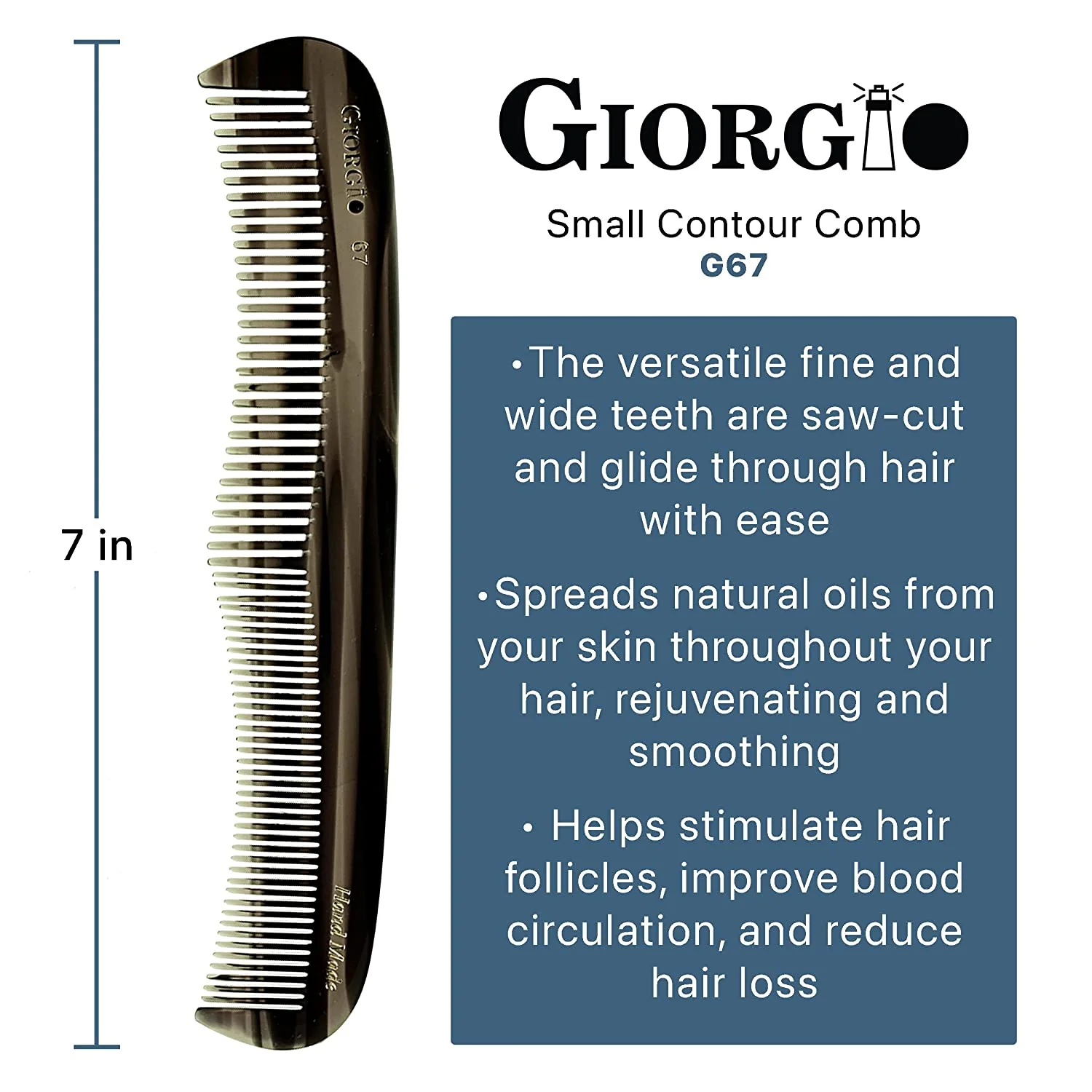 Handmade Contoured Dressing Hair Comb - Image 8