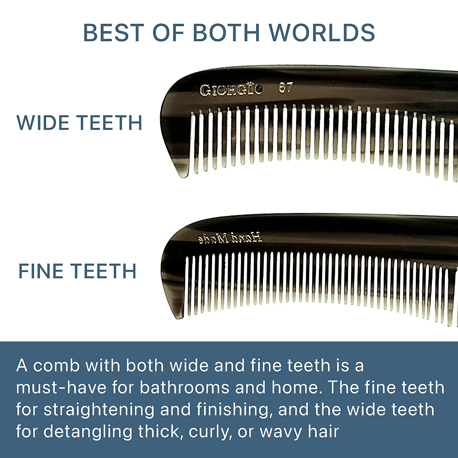 Handmade Contoured Dressing Hair Comb - Image 9