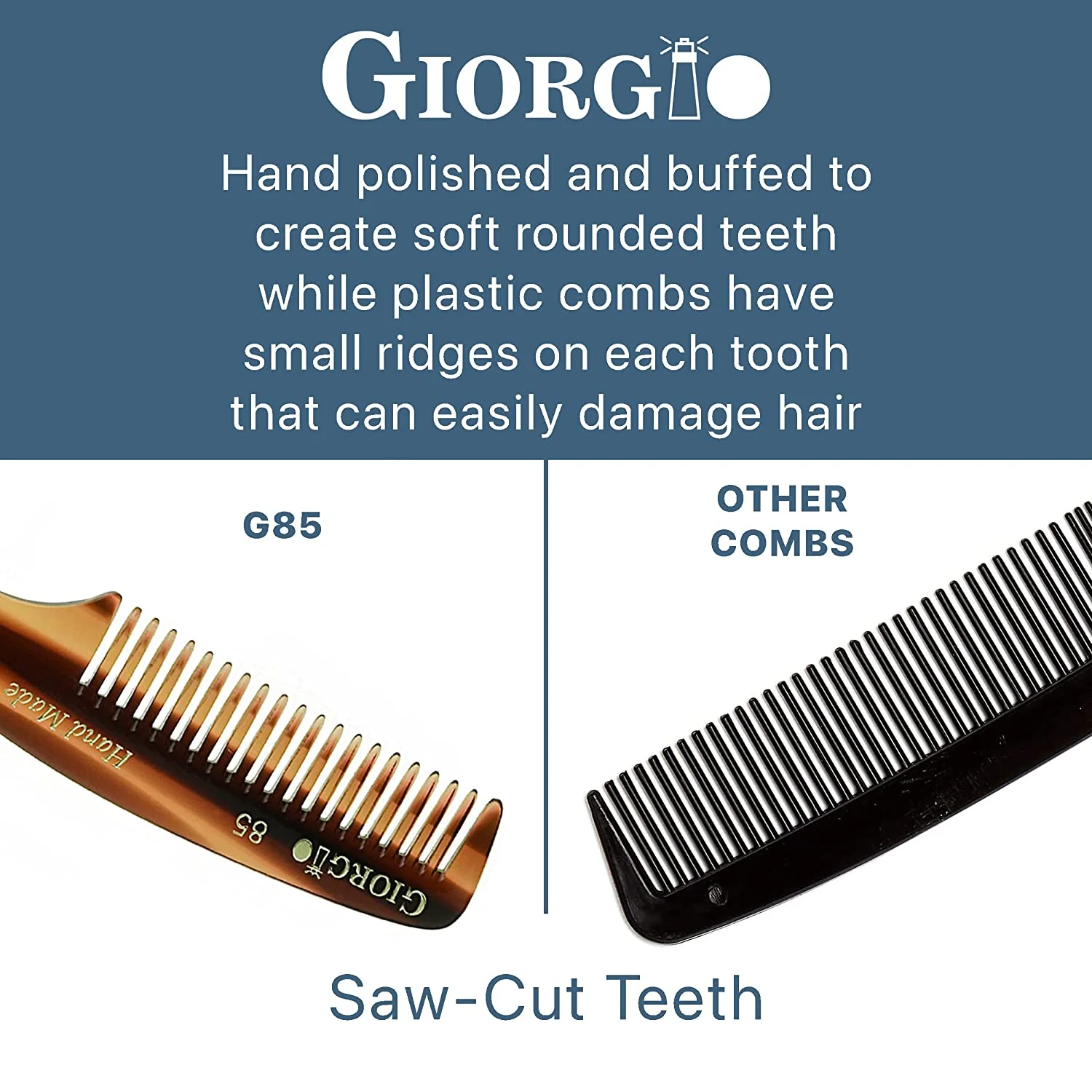 4.75" Handmade Fine Tooth Beard and Mustache Pocket Comb - Image 5