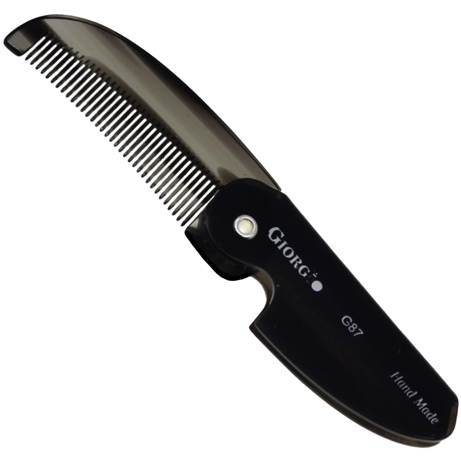 4.5" Handmade Fine Tooth Contoured Folding Pocket Comb - Image 12