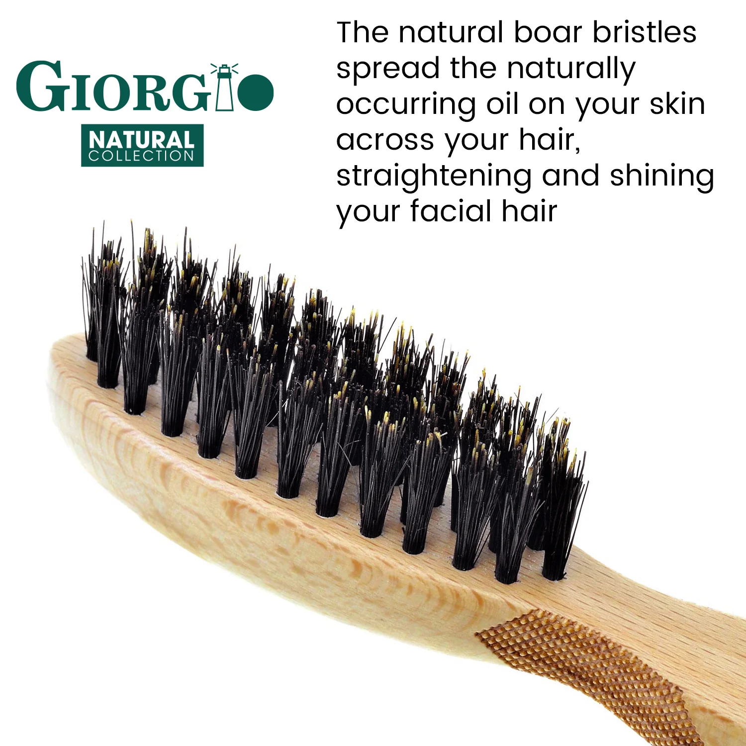 Naturals 6" Boar Bristle Travel Size Beard Brush - Image 3