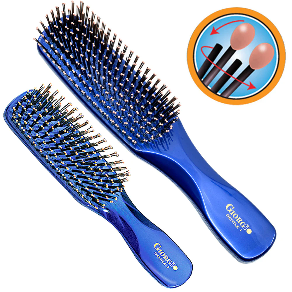 Gentle Nylon Bristle Scalp Sensitive Hair Brush Set - Image 12