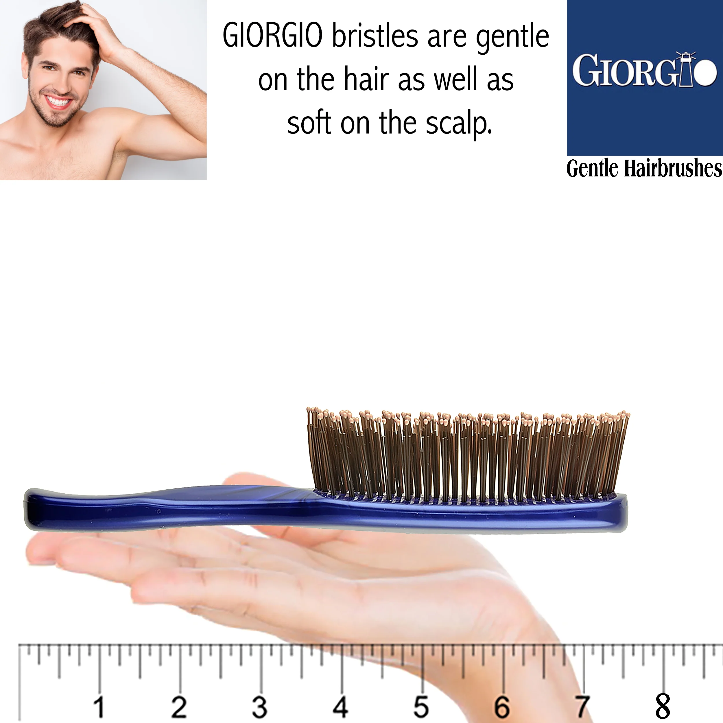 Gentle Nylon Bristle Scalp Sensitive Hair Brush Set - Image 13