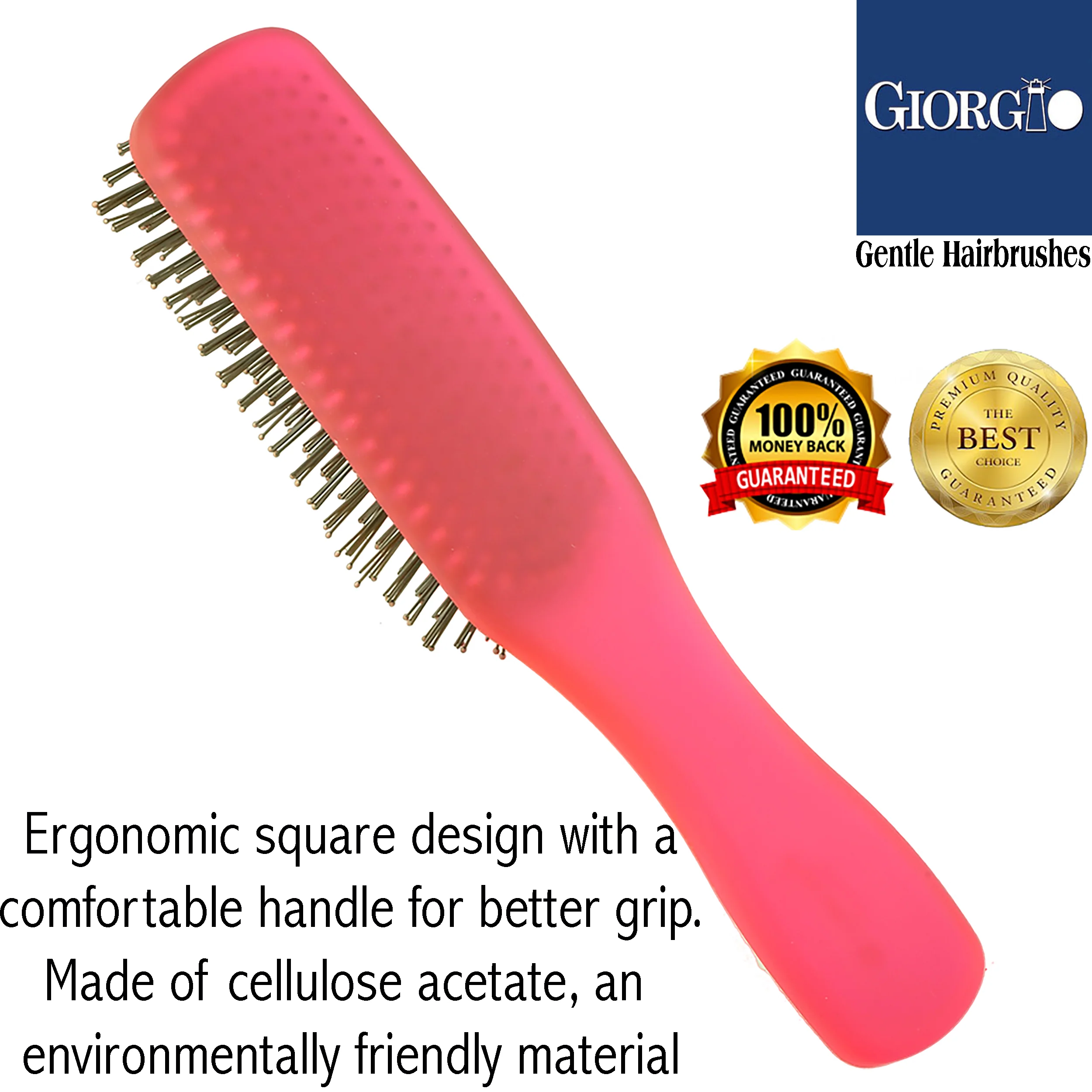 Gentle Neon 7.75" Nylon Bristle Scalp Sensitive Hair Brush - Image 18