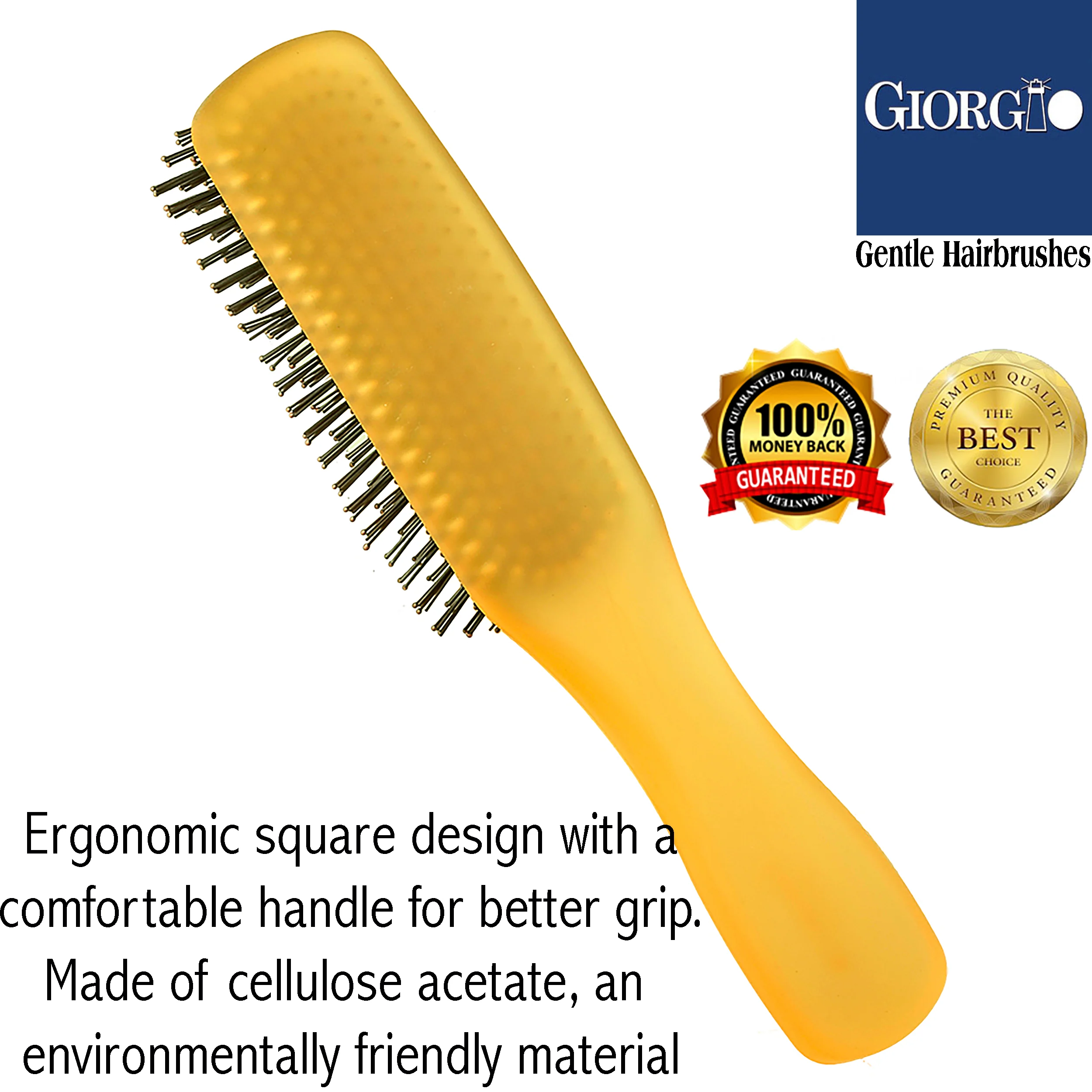 Gentle Neon 7.75" Nylon Bristle Scalp Sensitive Hair Brush - Image 24