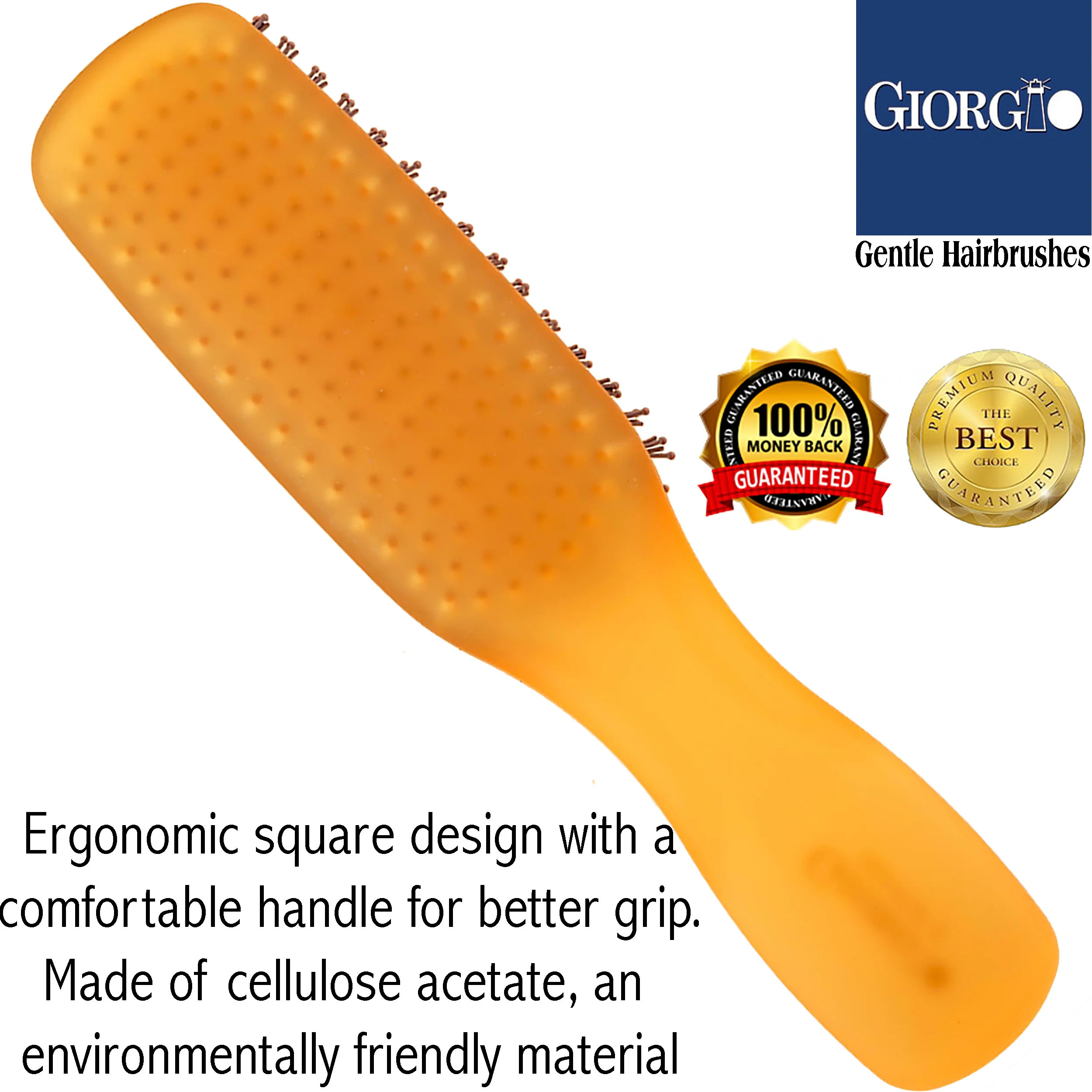 Gentle Neon 6.5" Nylon Bristle Scalp Sensitive Travel Size Hair Brush - Image 19