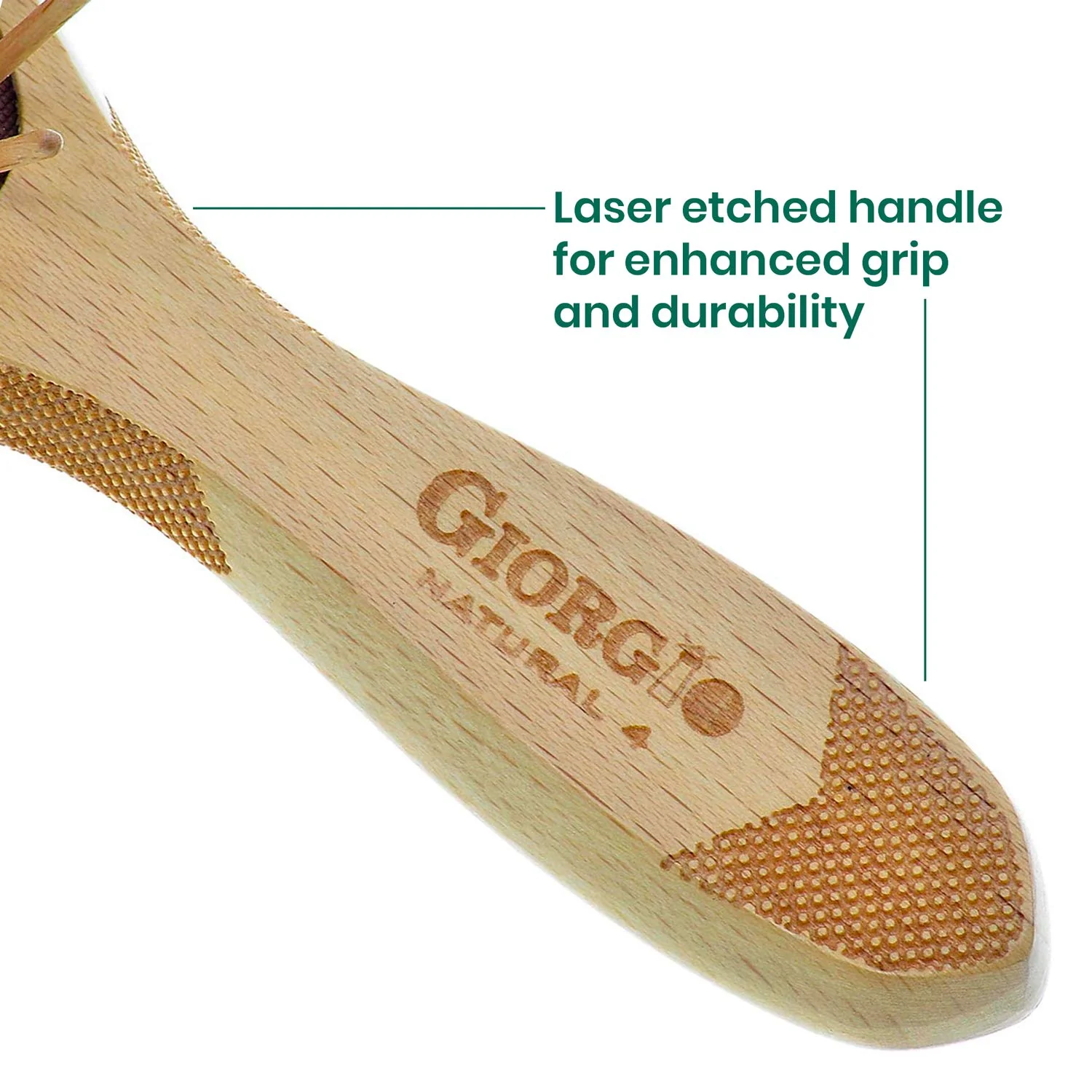 Naturals Wood Bristle Oval Detangling Hair Brush - Image 11