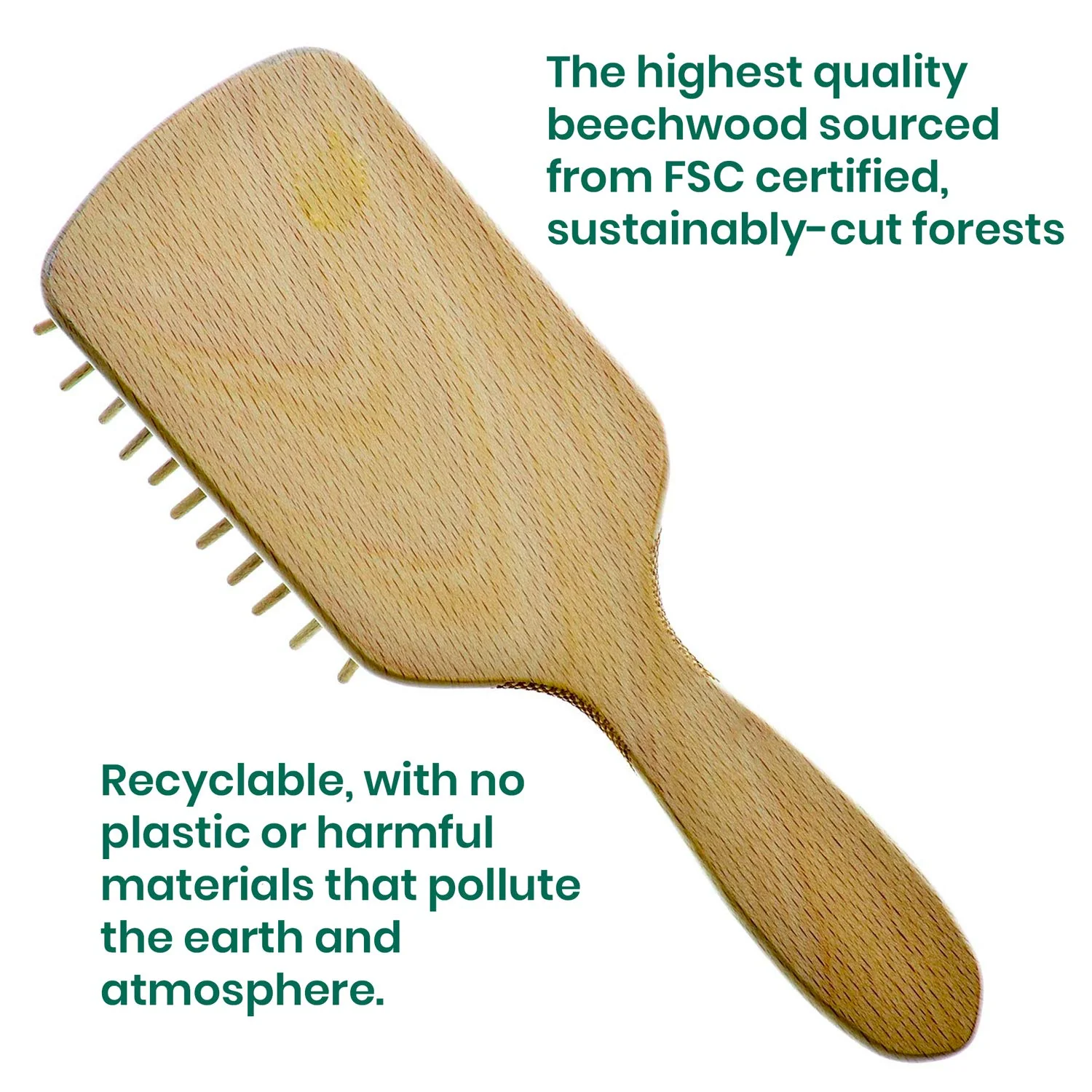 Naturals Wood Bristle Detangling Paddle Hair Brush - Image 12