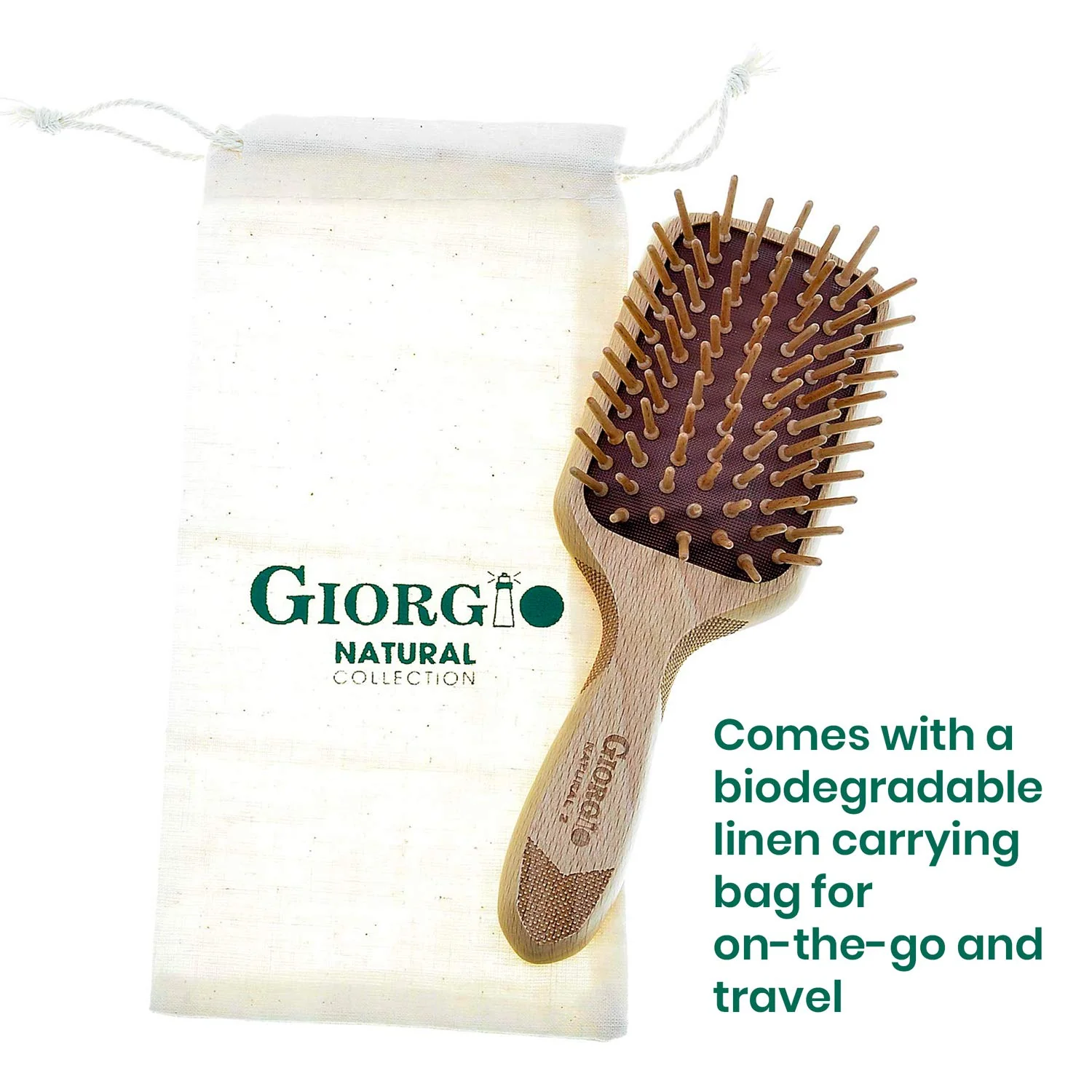 Naturals Wood Bristle Detangling Paddle Hair Brush - Image 14