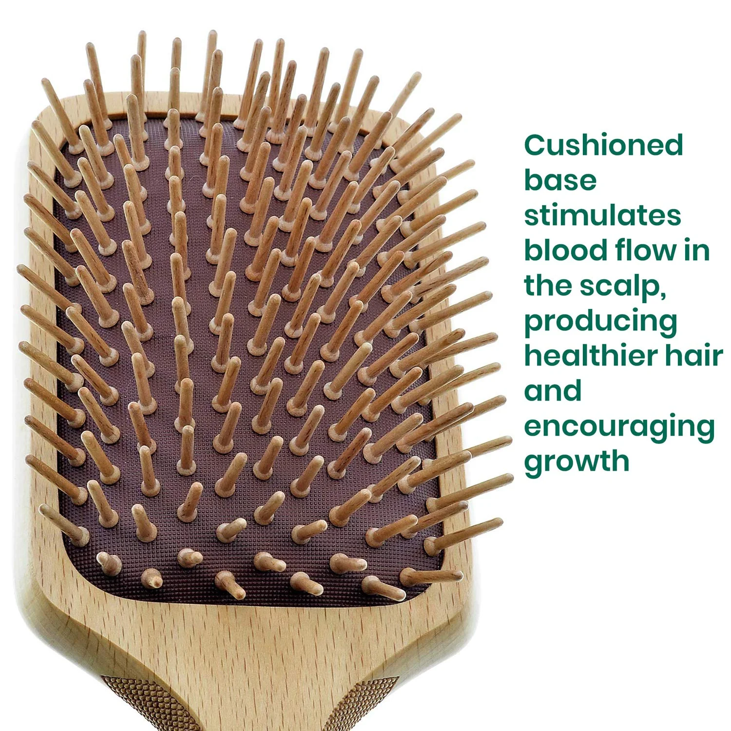 Naturals Wood Bristle Detangling Paddle Hair Brush - Image 4
