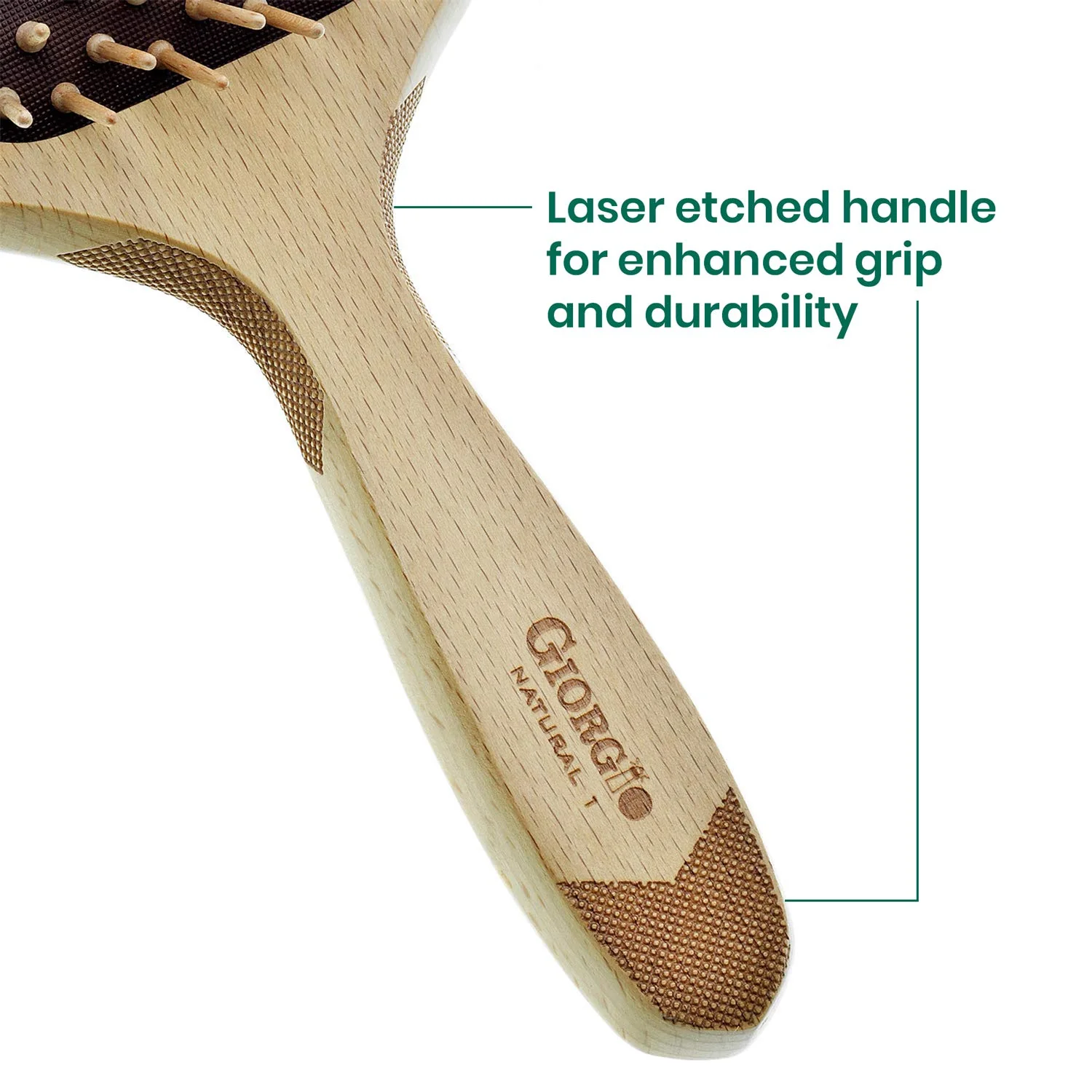 Naturals Wood Bristle Detangling Paddle Hair Brush - Image 6
