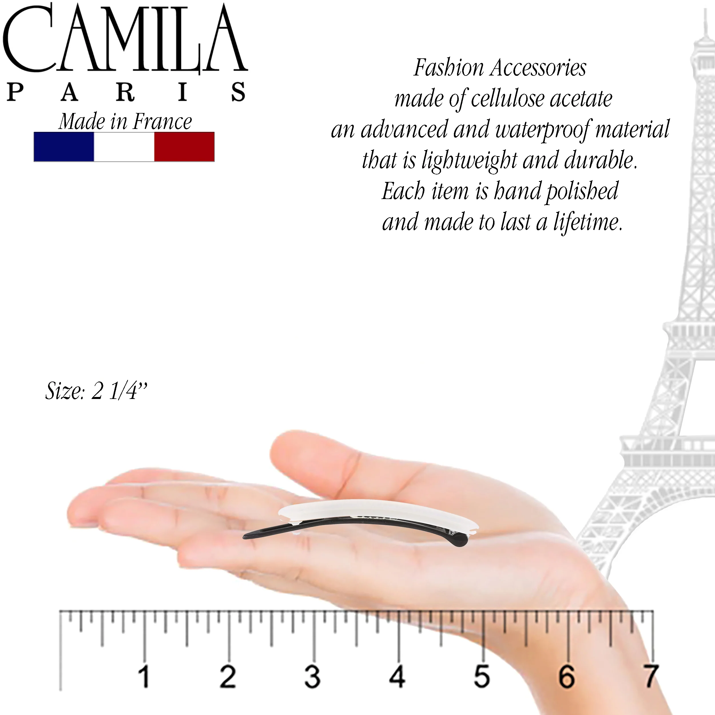 Camila Paris Handmade Classic Metal Free Barrette - Image 14