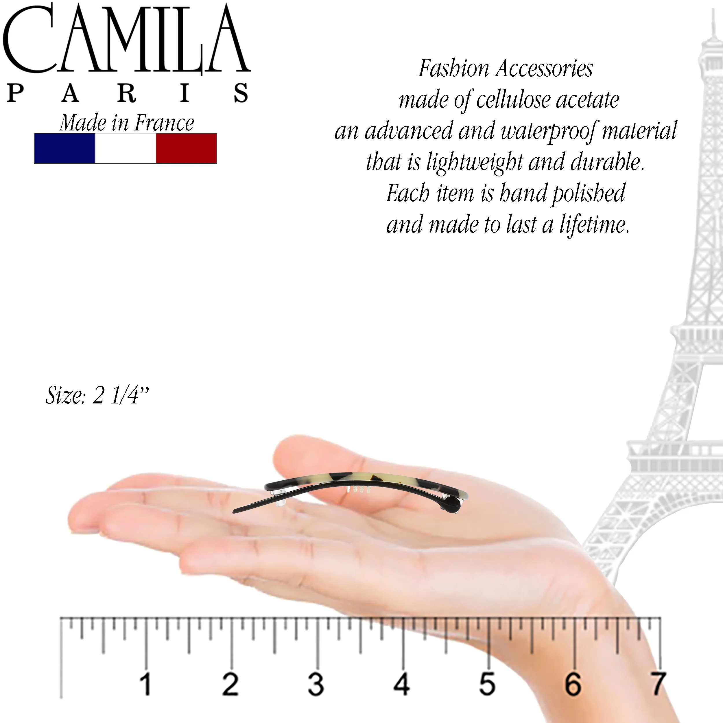 Camila Paris Handmade Classic Metal Free Barrette - Image 6