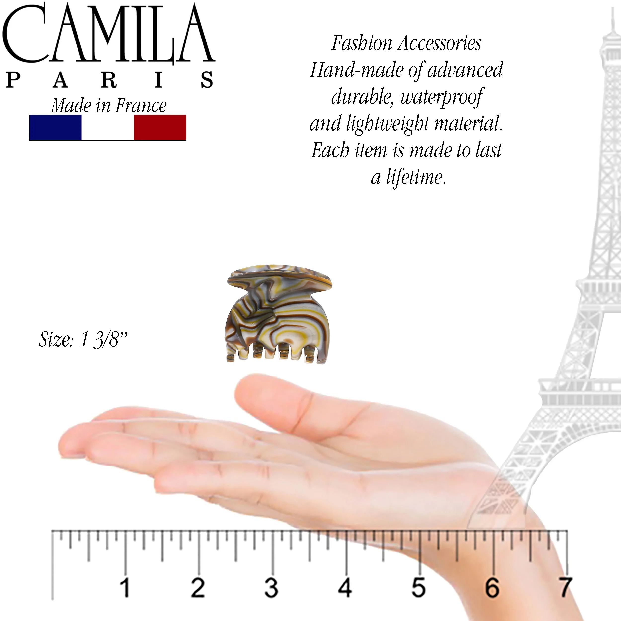 Camila Paris Handmade Ladybug Spring Covered Hair Clip - Image 10