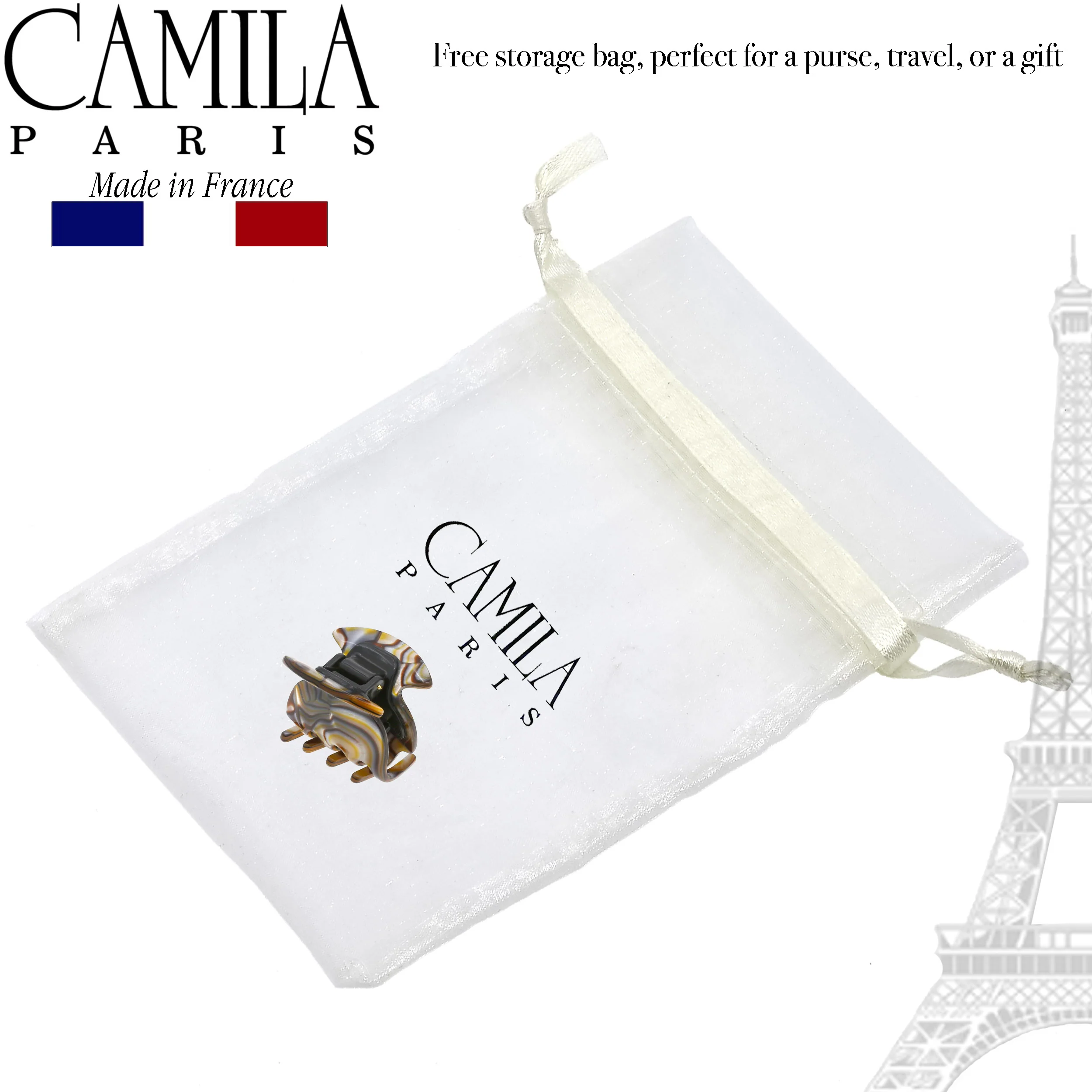 Camila Paris Handmade Ladybug Spring Covered Hair Clip - Image 12