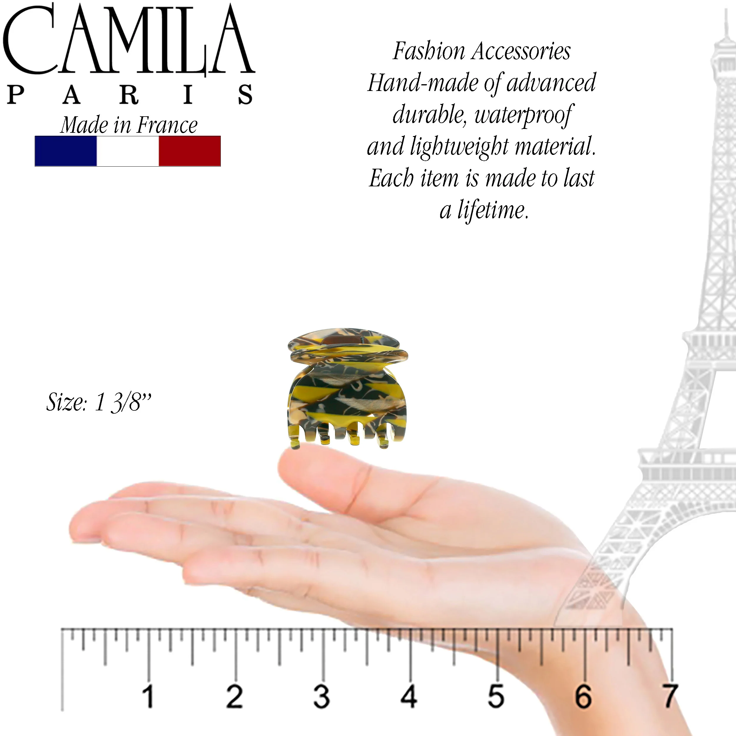 Camila Paris Handmade Ladybug Spring Covered Hair Clip - Image 14