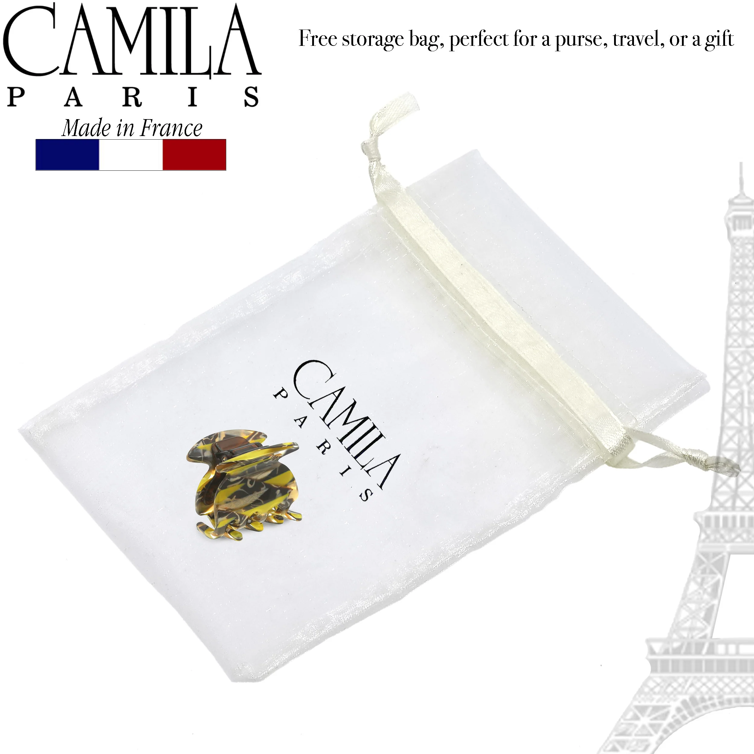 Camila Paris Handmade Ladybug Spring Covered Hair Clip - Image 16