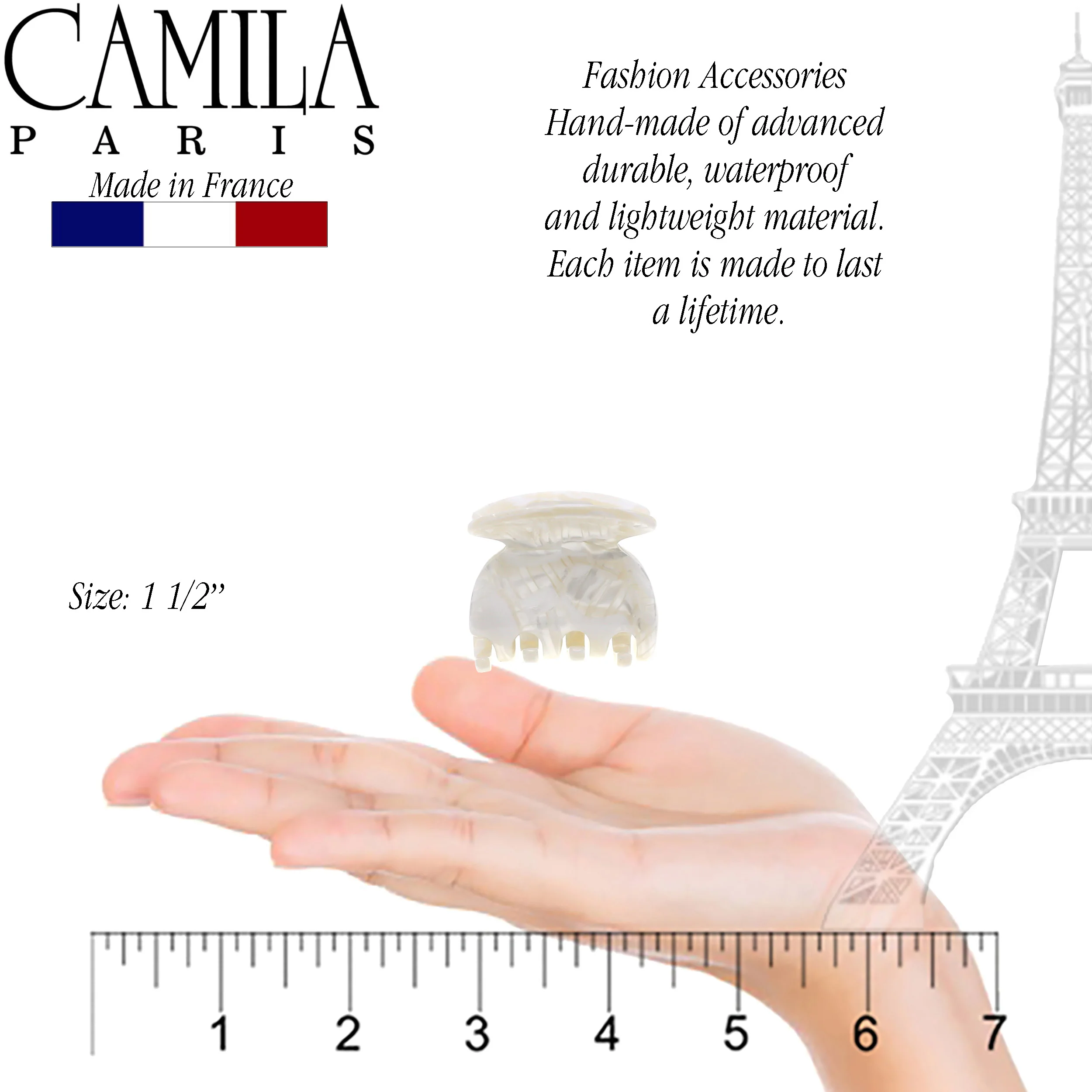 Camila Paris Handmade Ladybug Spring Covered Hair Clip - Image 6