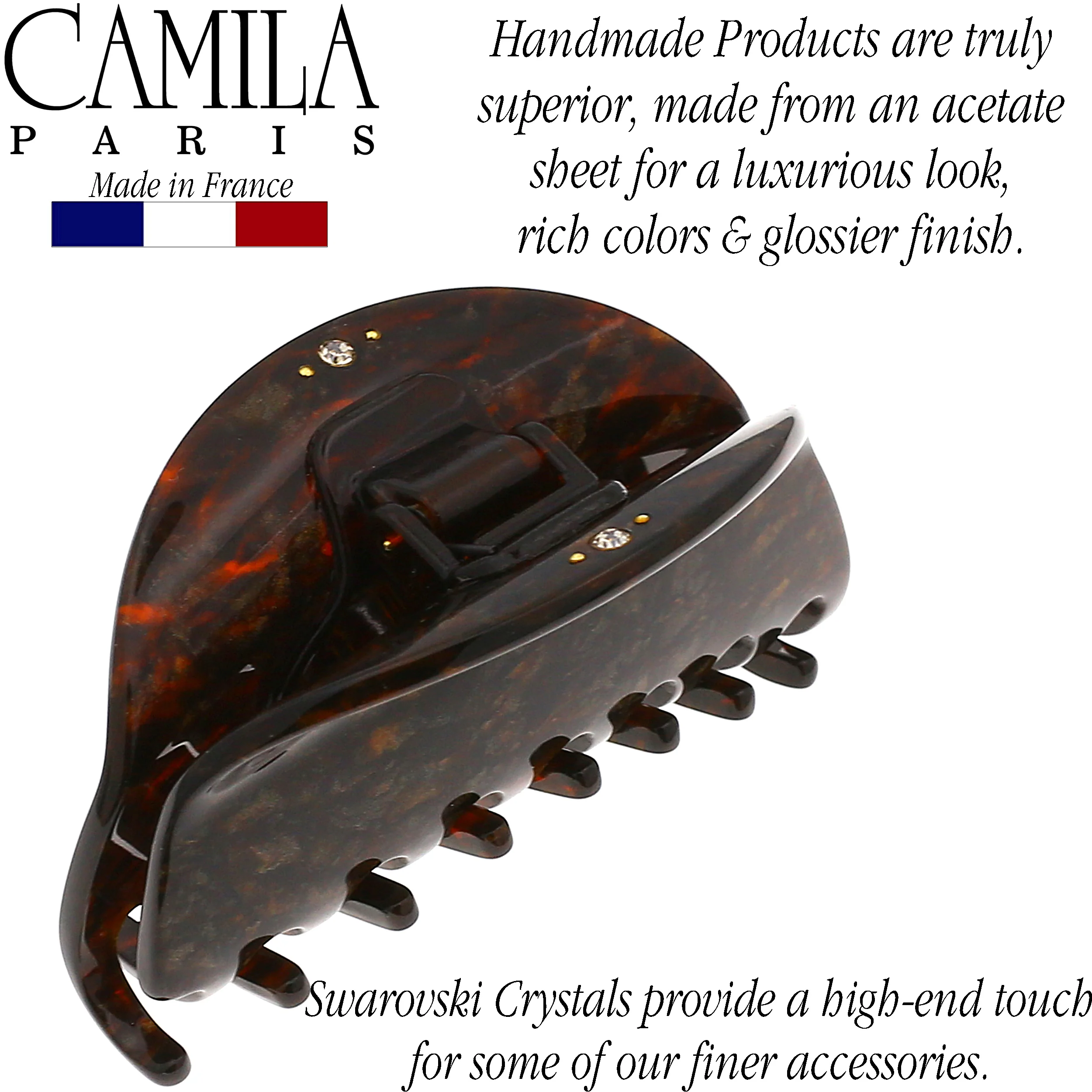 Camila Paris Handmade Luna Spring Covered Hair Clip - Image 10