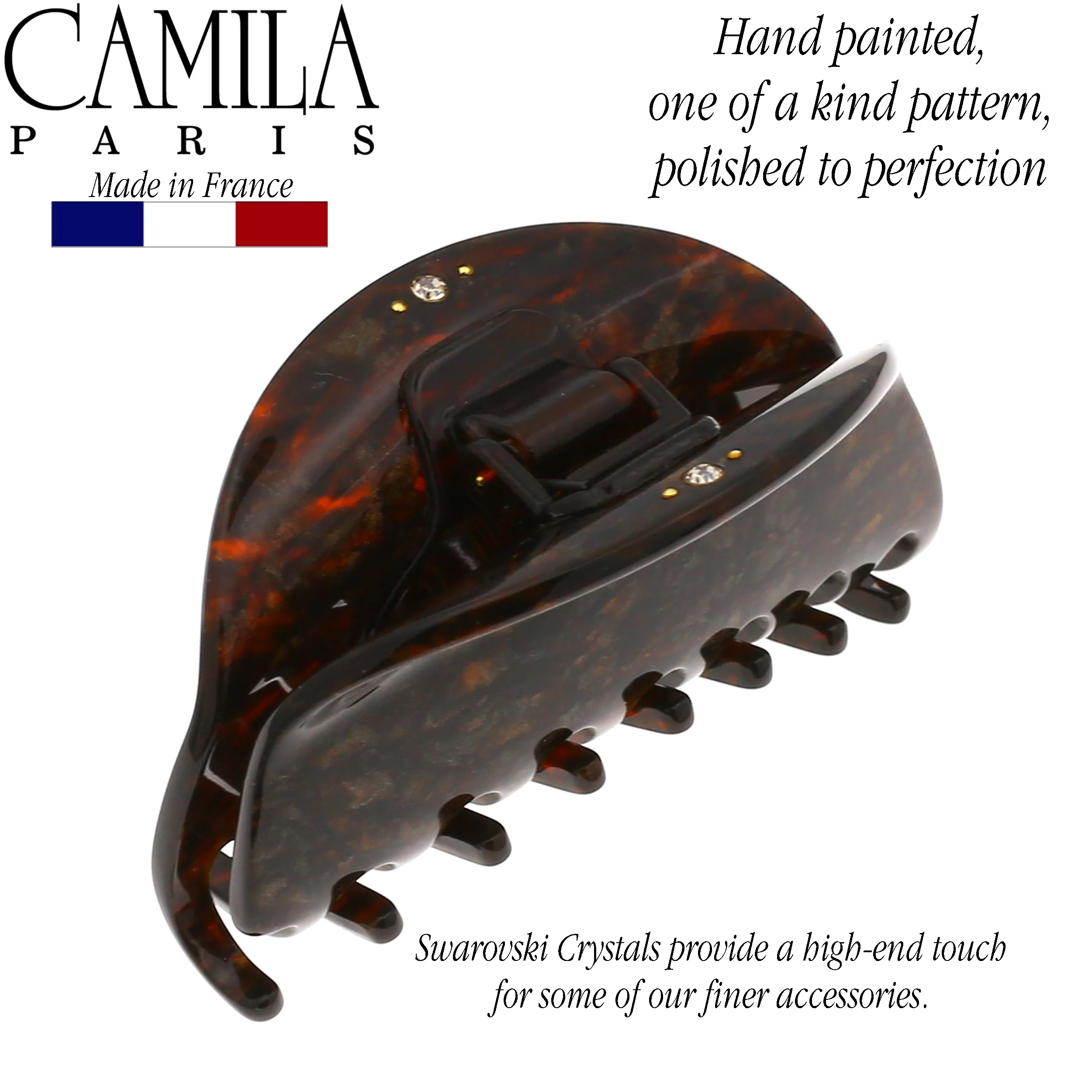 Camila Paris Handmade Luna Spring Covered Hair Clip - Image 14