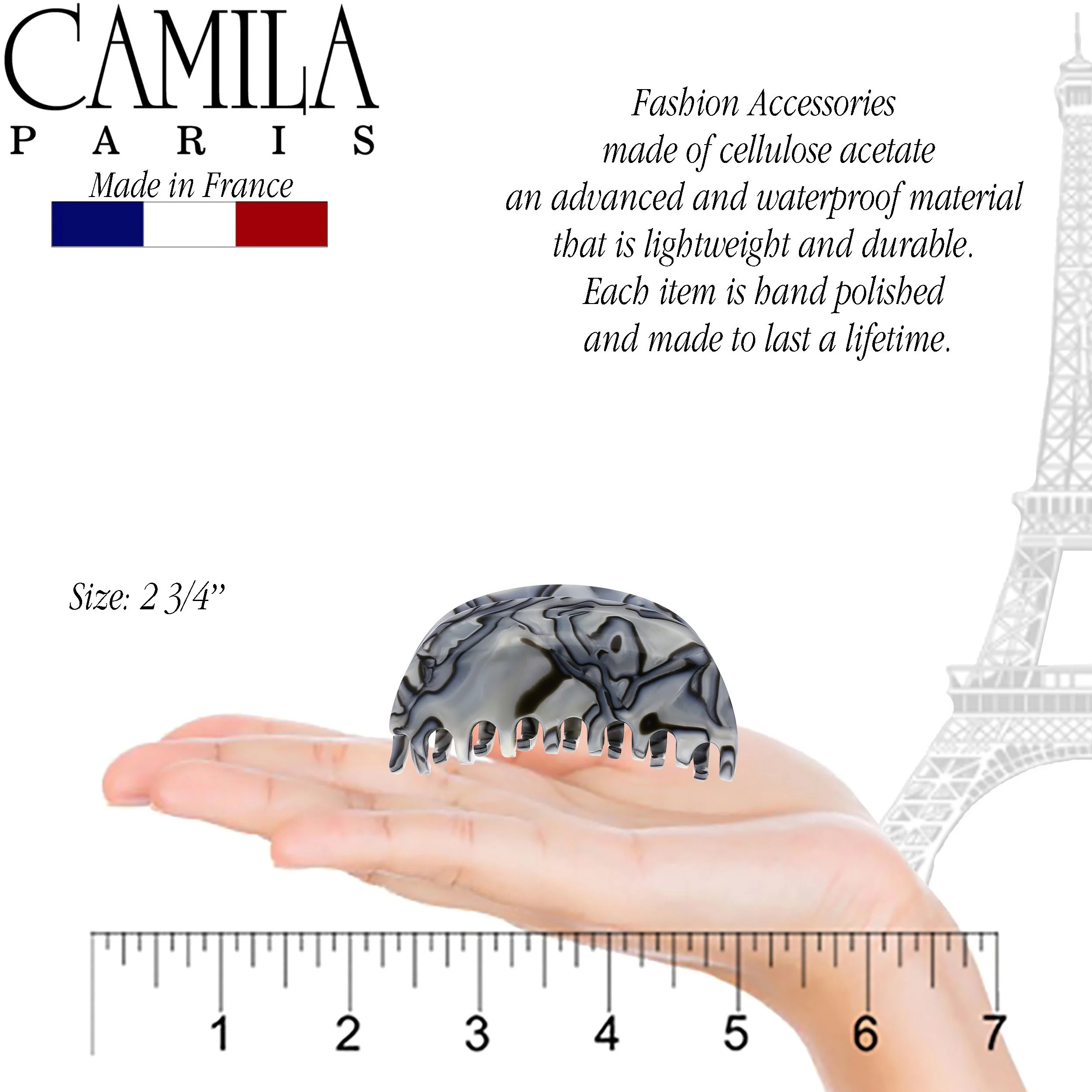 Camila Paris Handmade Luna Spring Covered Hair Clip - Image 19