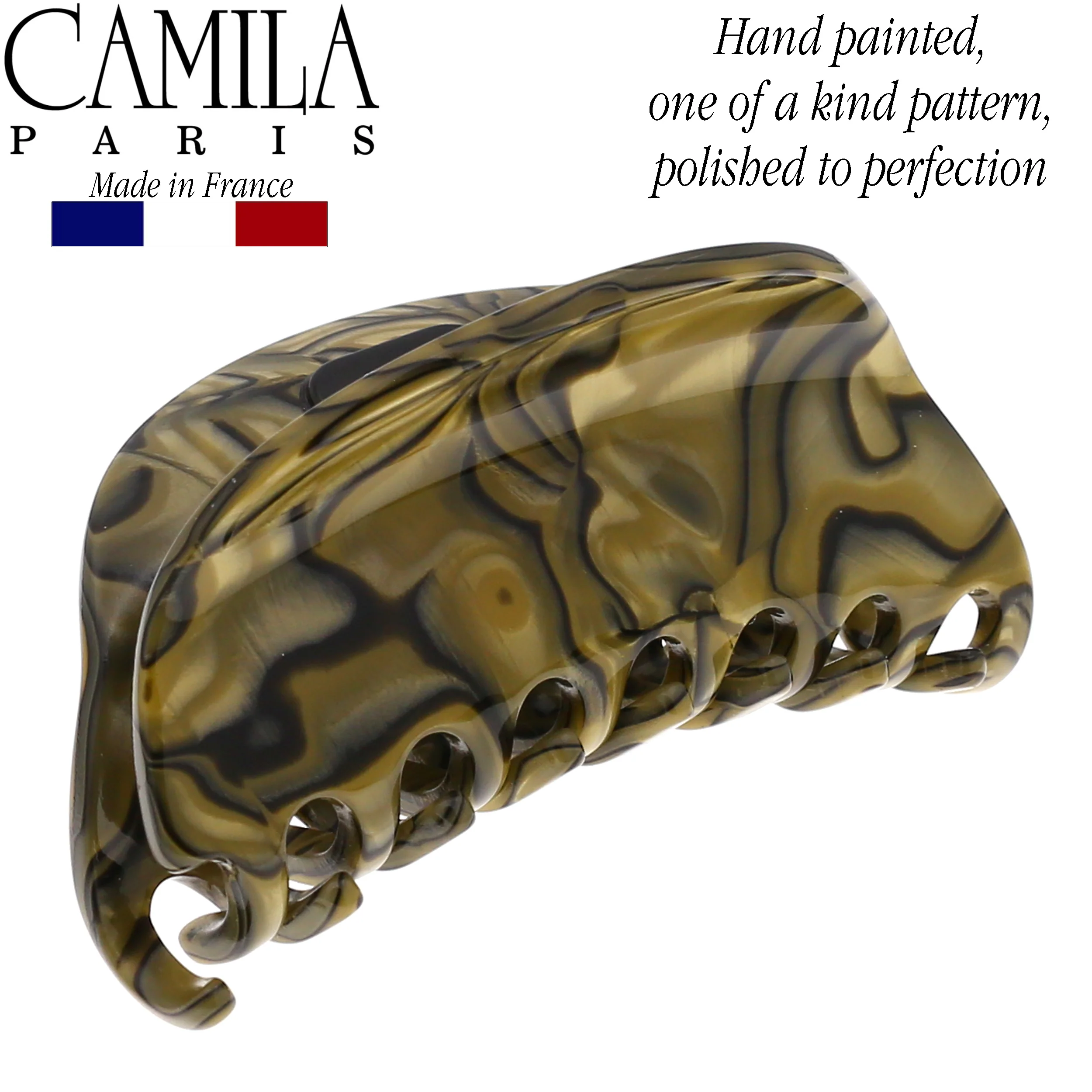 Camila Paris Handmade Luna Spring Covered Hair Clip - Image 5