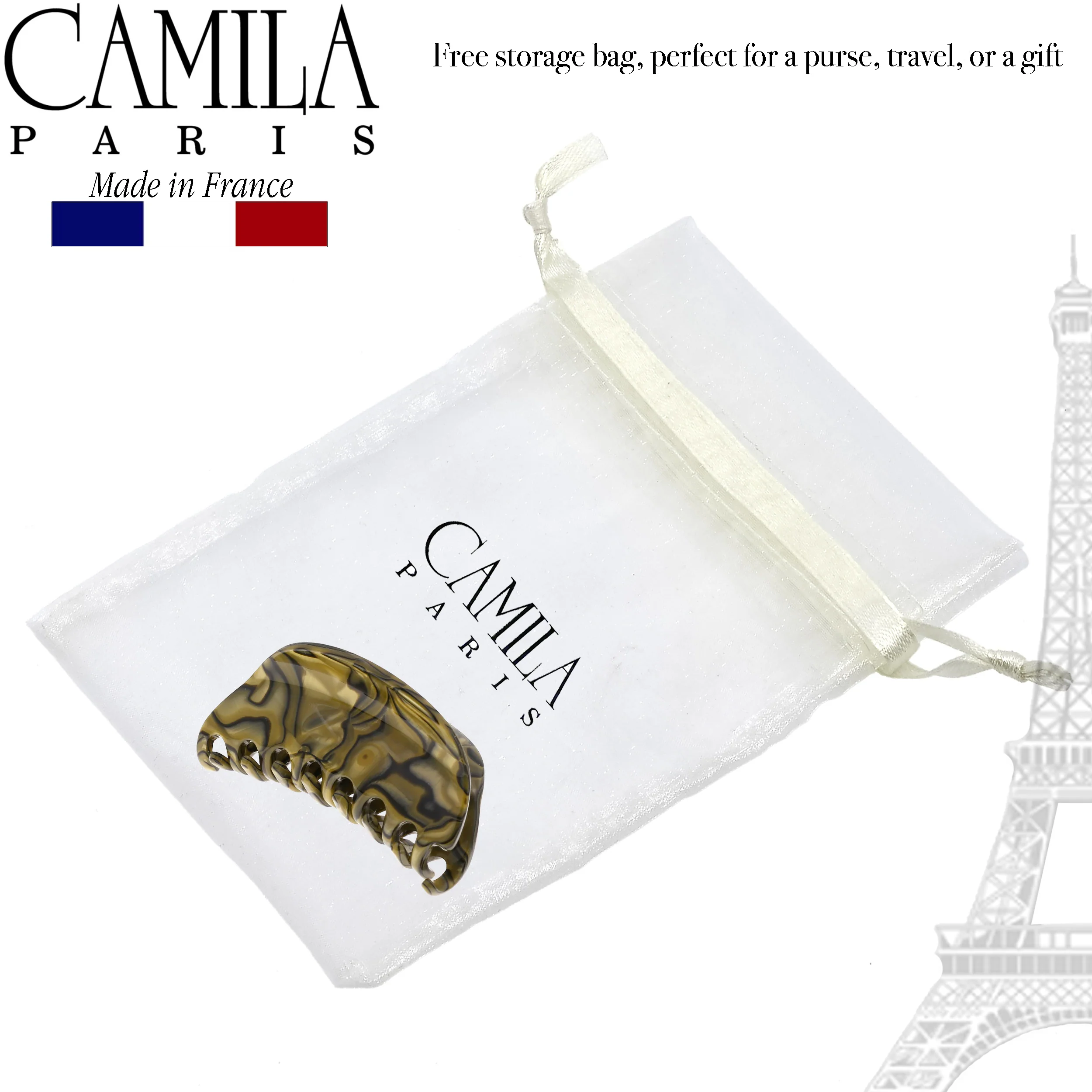 Camila Paris Handmade Luna Spring Covered Hair Clip - Image 8