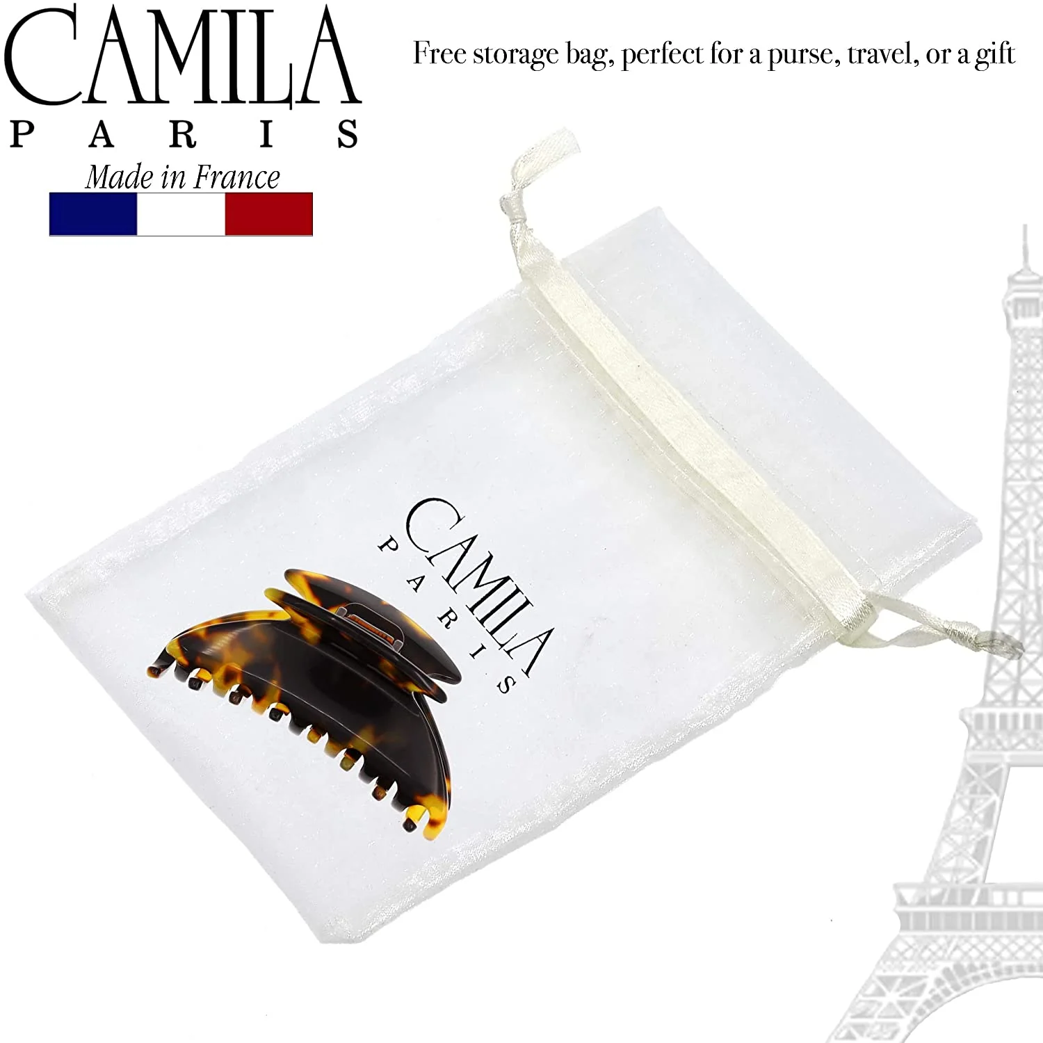 Camila Paris Handmade Reine Spring Covered Hair Clip - Image 12