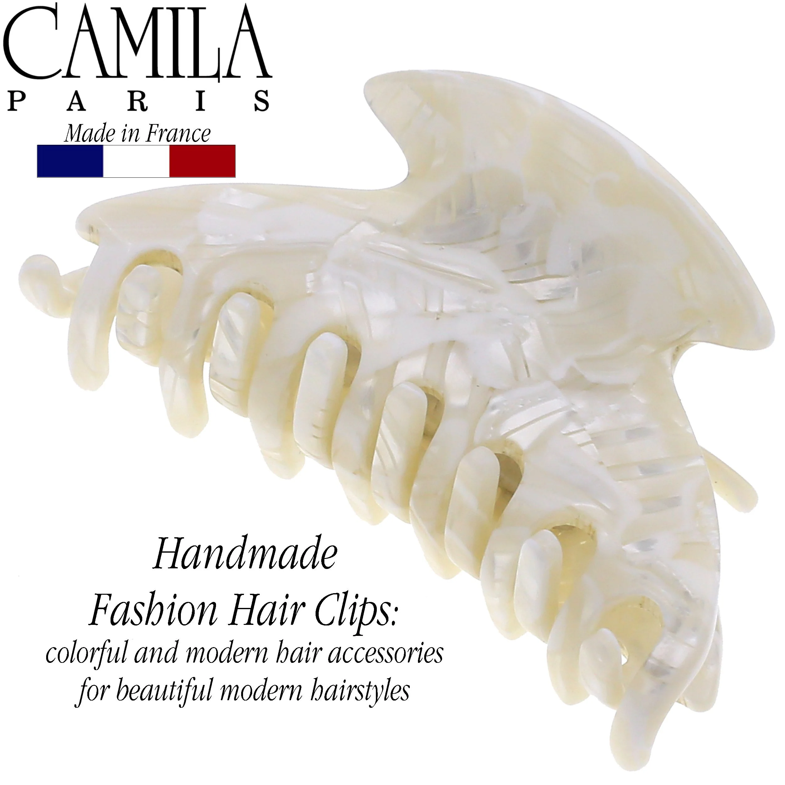 Camila Paris Handmade Reine Spring Covered Hair Clip - Image 15