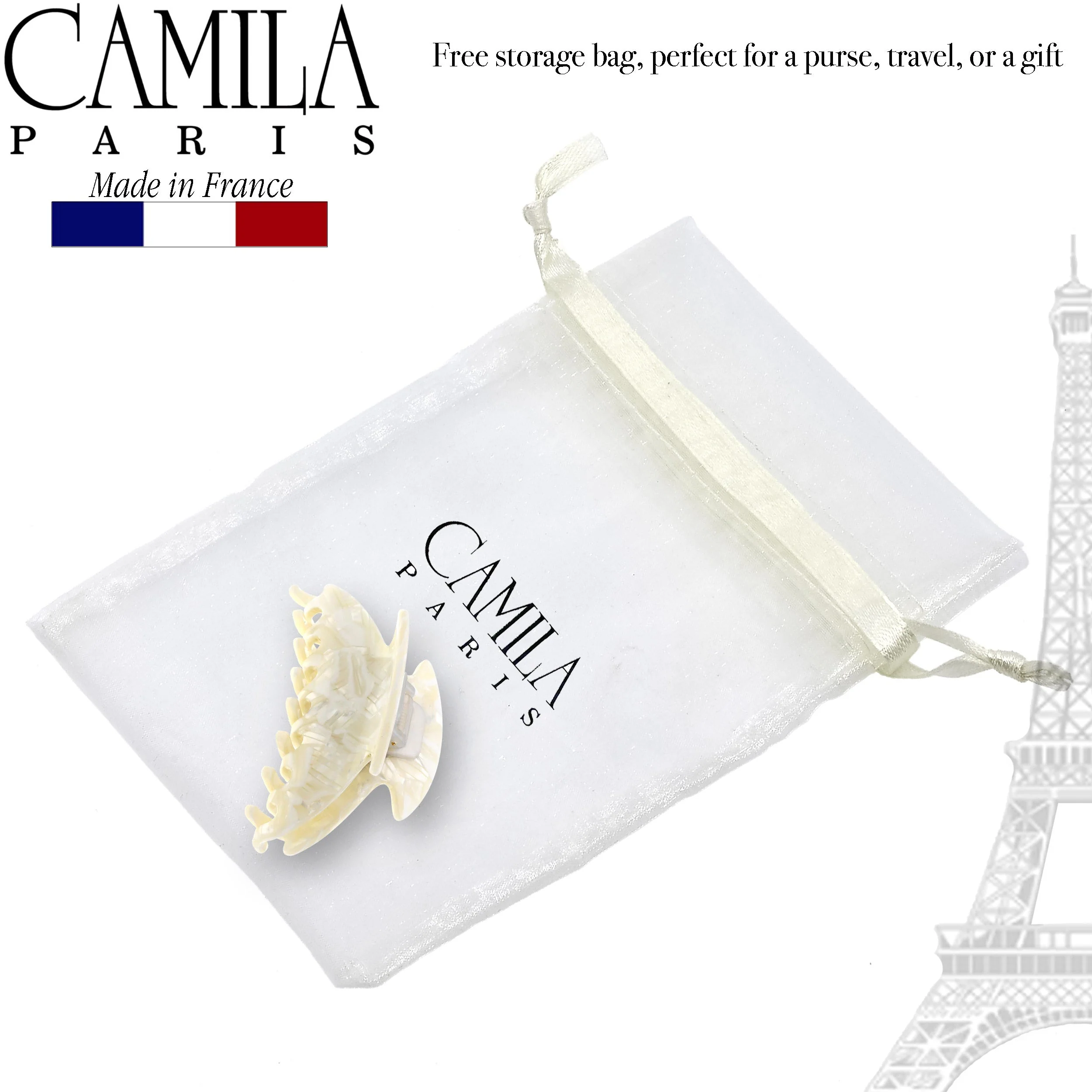 Camila Paris Handmade Reine Spring Covered Hair Clip - Image 16