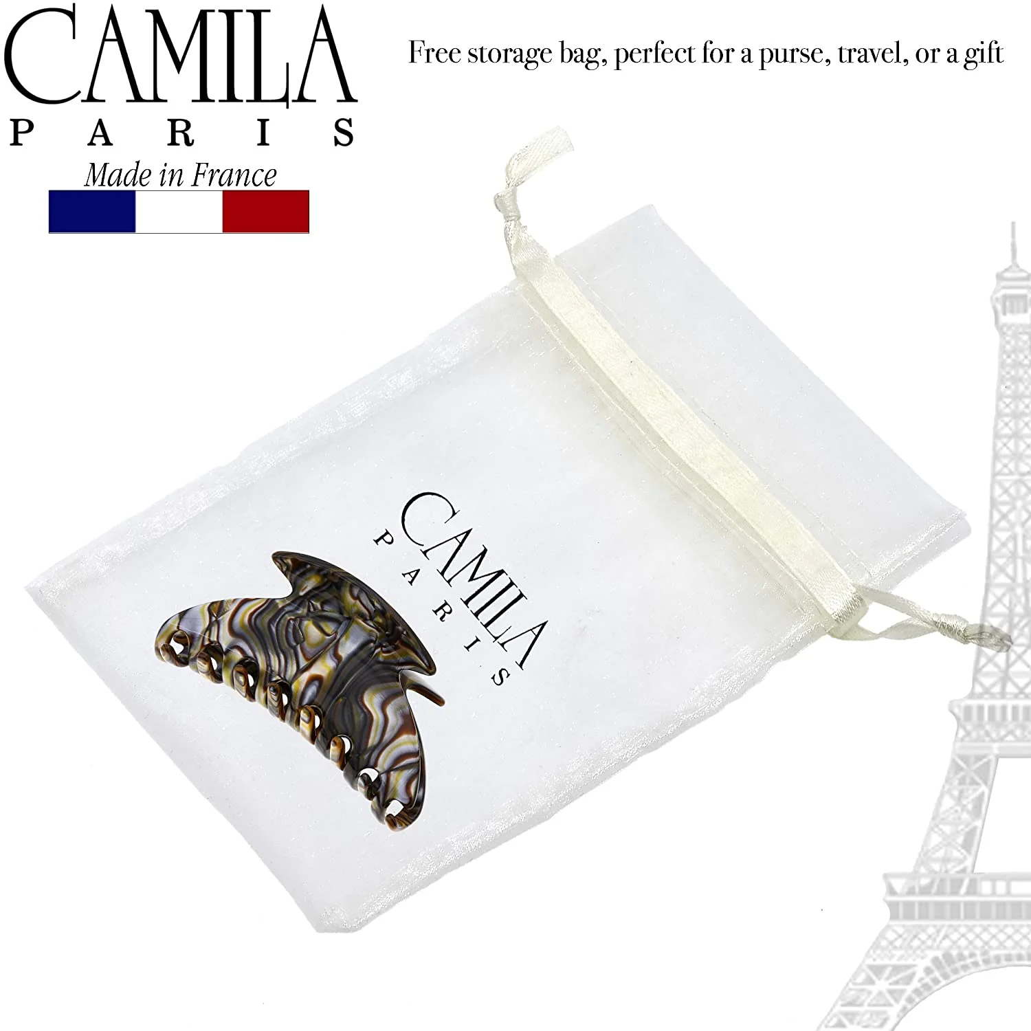 Camila Paris Handmade Reine Spring Covered Hair Clip - Image 20