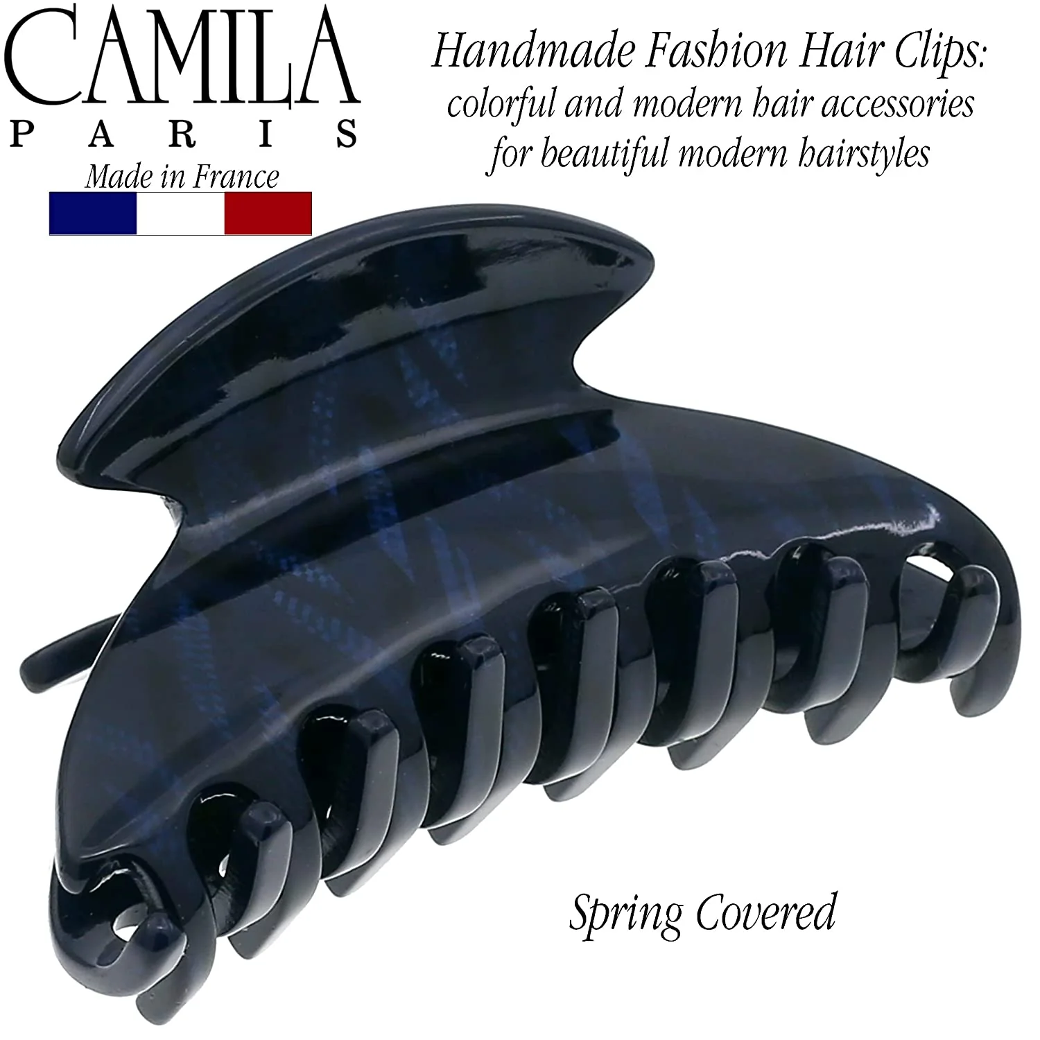 Camila Paris Handmade Reine Spring Covered Hair Clip - Image 23