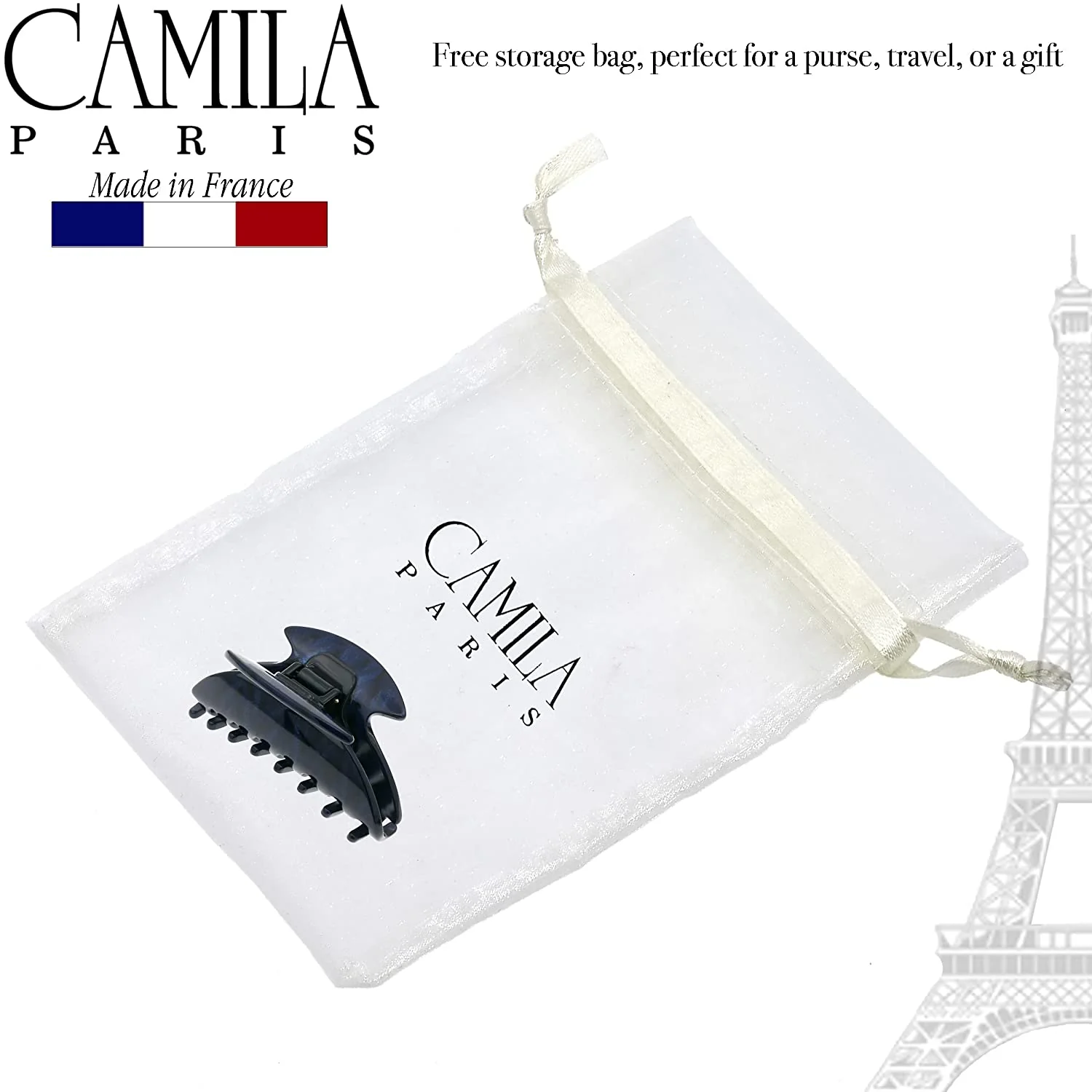 Camila Paris Handmade Reine Spring Covered Hair Clip - Image 24
