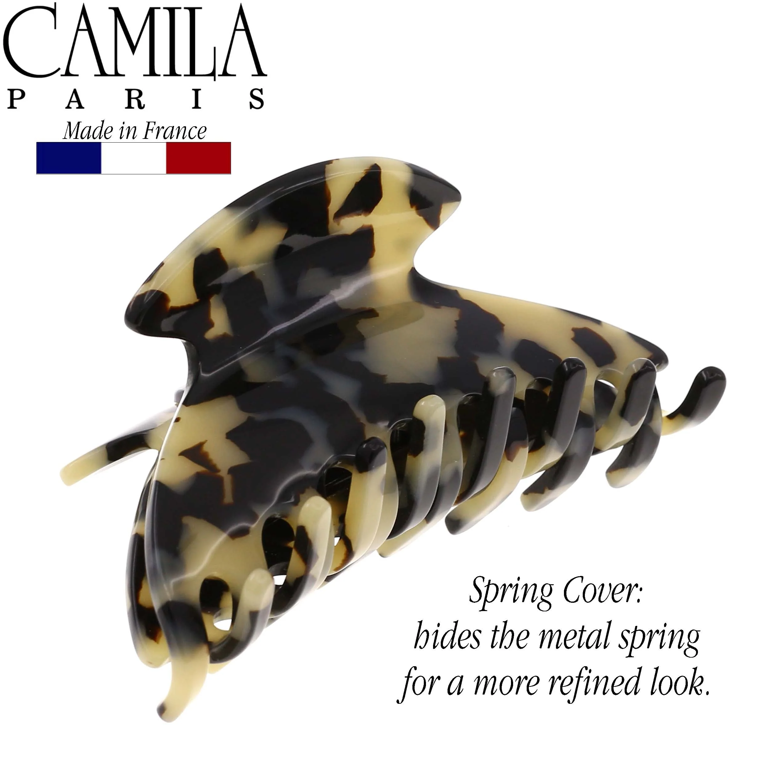Camila Paris Handmade Reine Spring Covered Hair Clip - Image 3