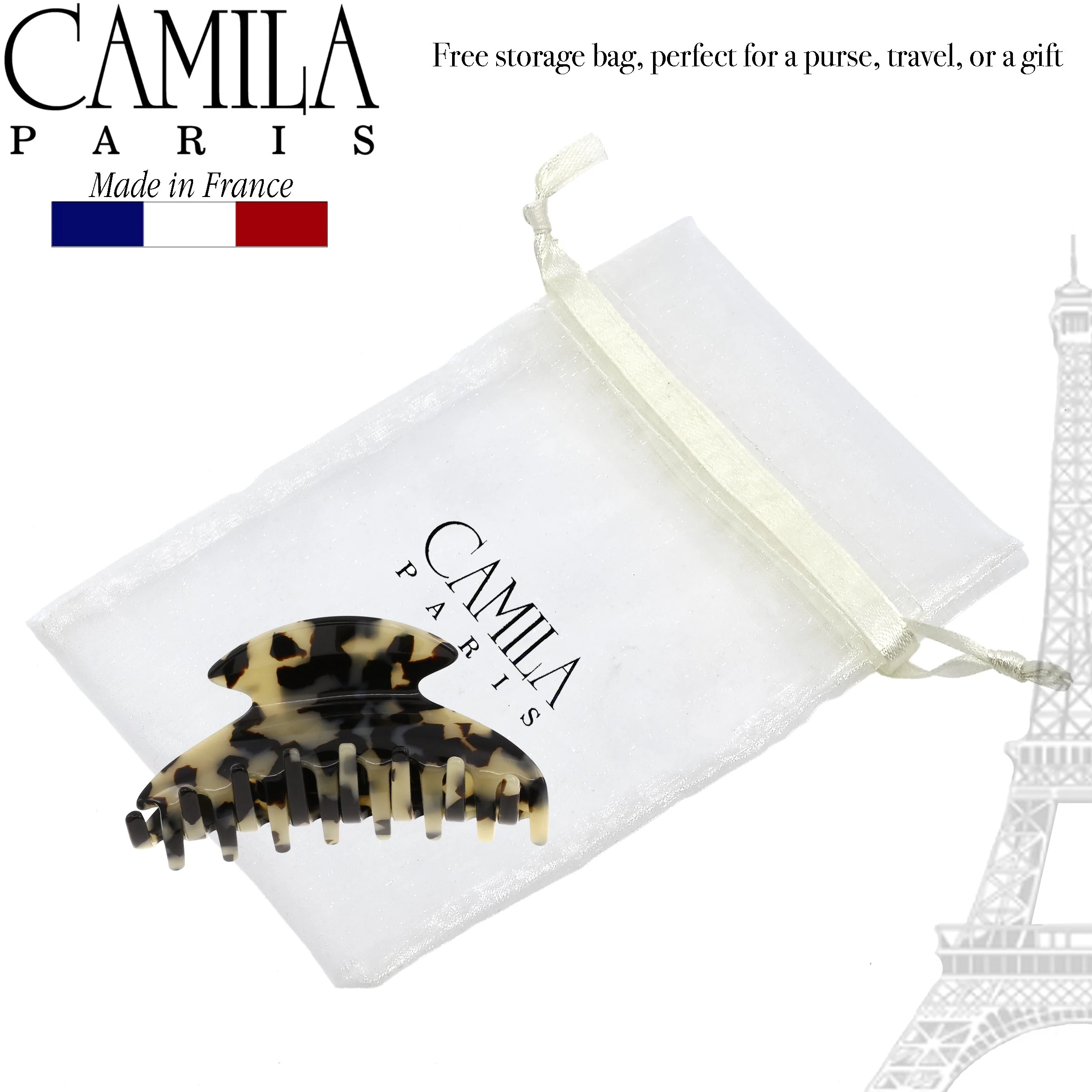 Camila Paris Handmade Reine Spring Covered Hair Clip - Image 4