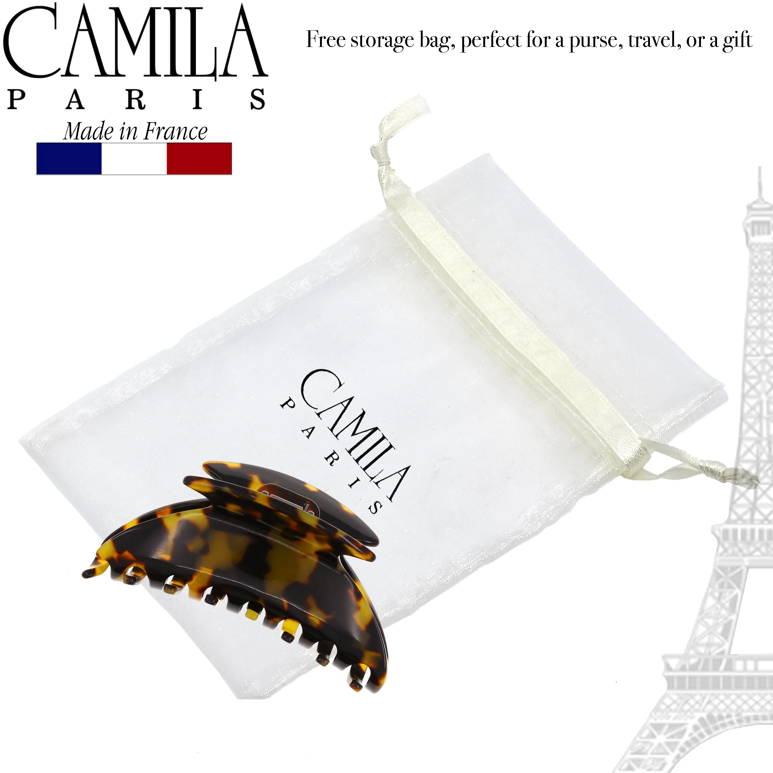 Camila Paris Handmade Reine Spring Covered Hair Clip - Image 8