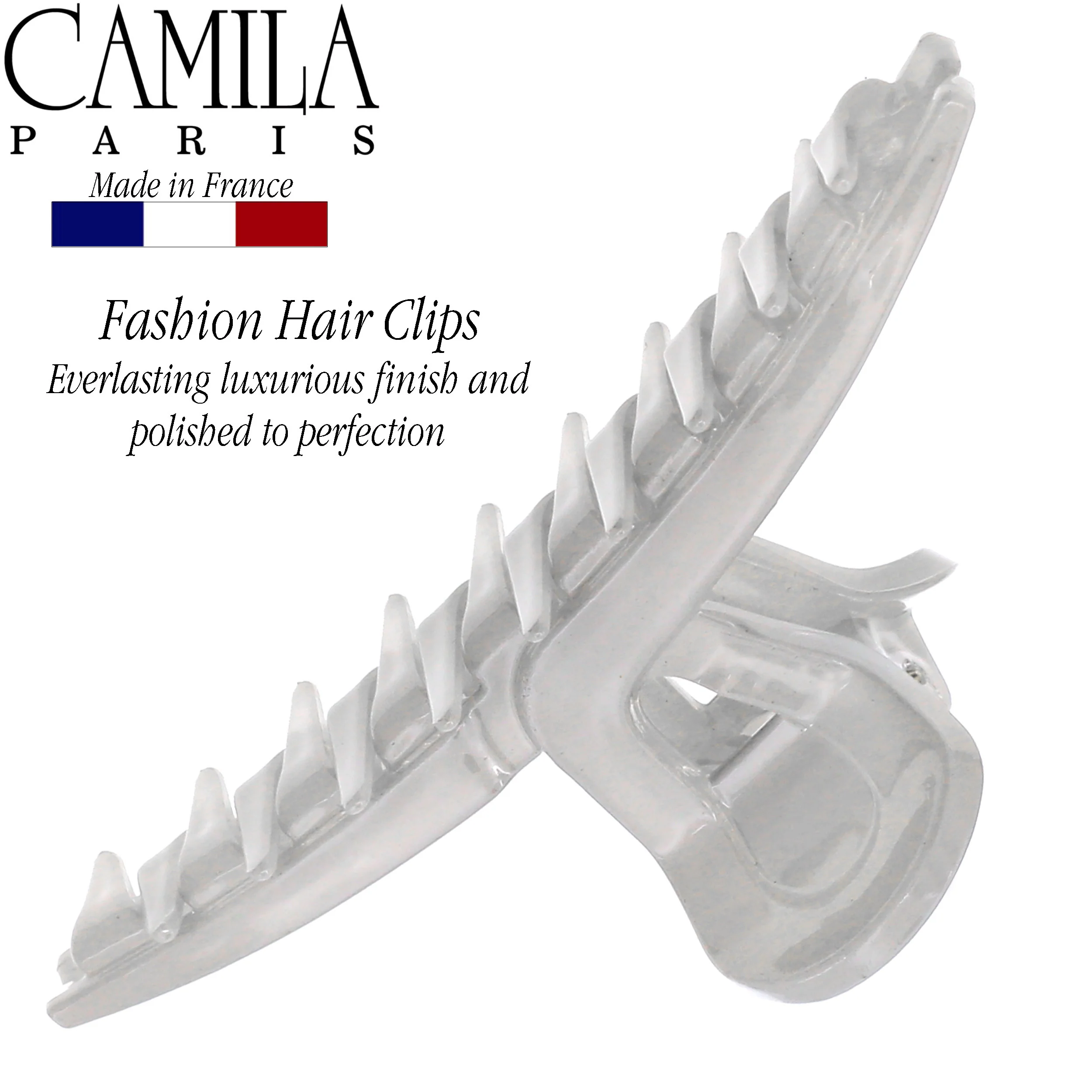 Camila Paris Joan Narrow Covered Spring Hair Clip - Image 19
