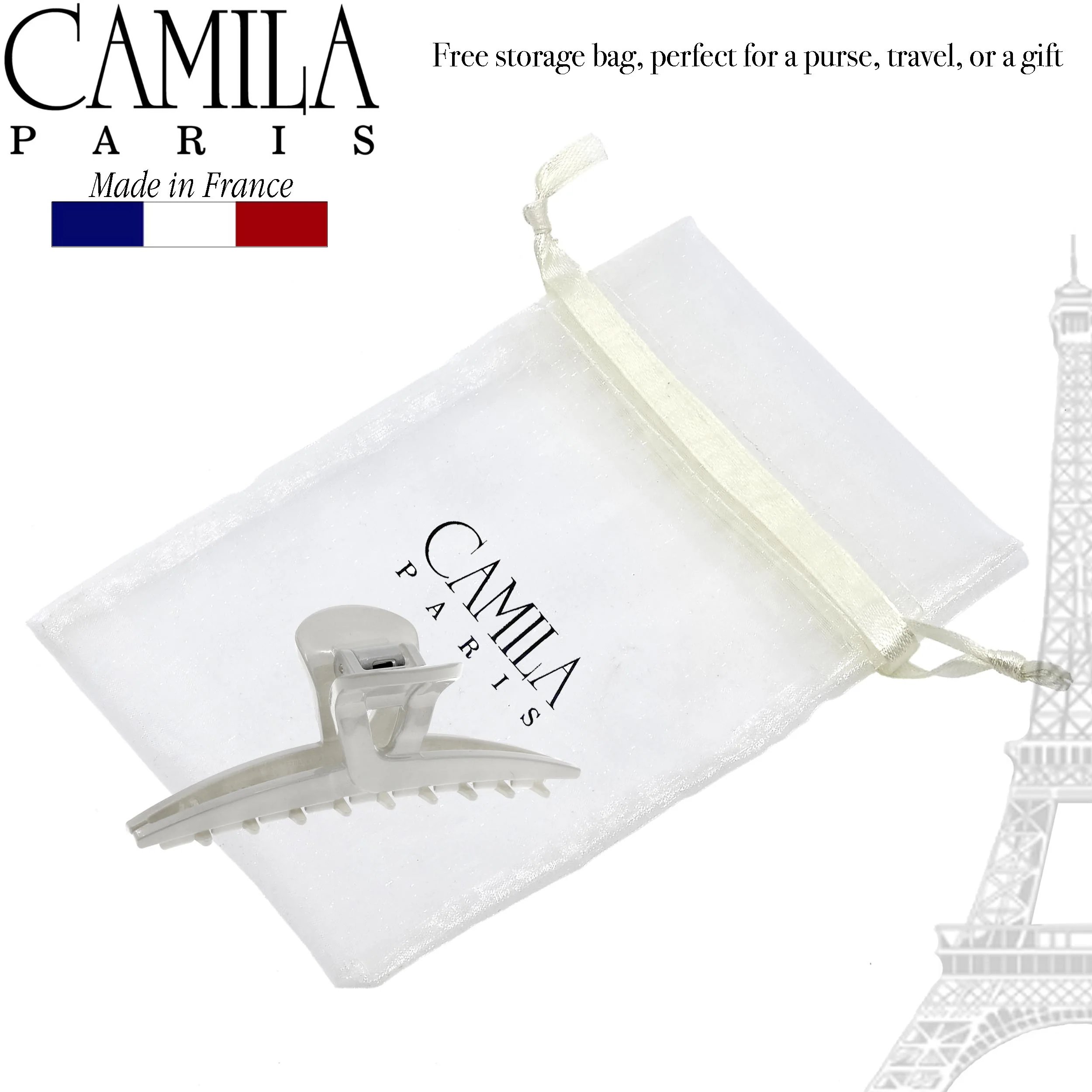 Camila Paris Joan Narrow Covered Spring Hair Clip - Image 32