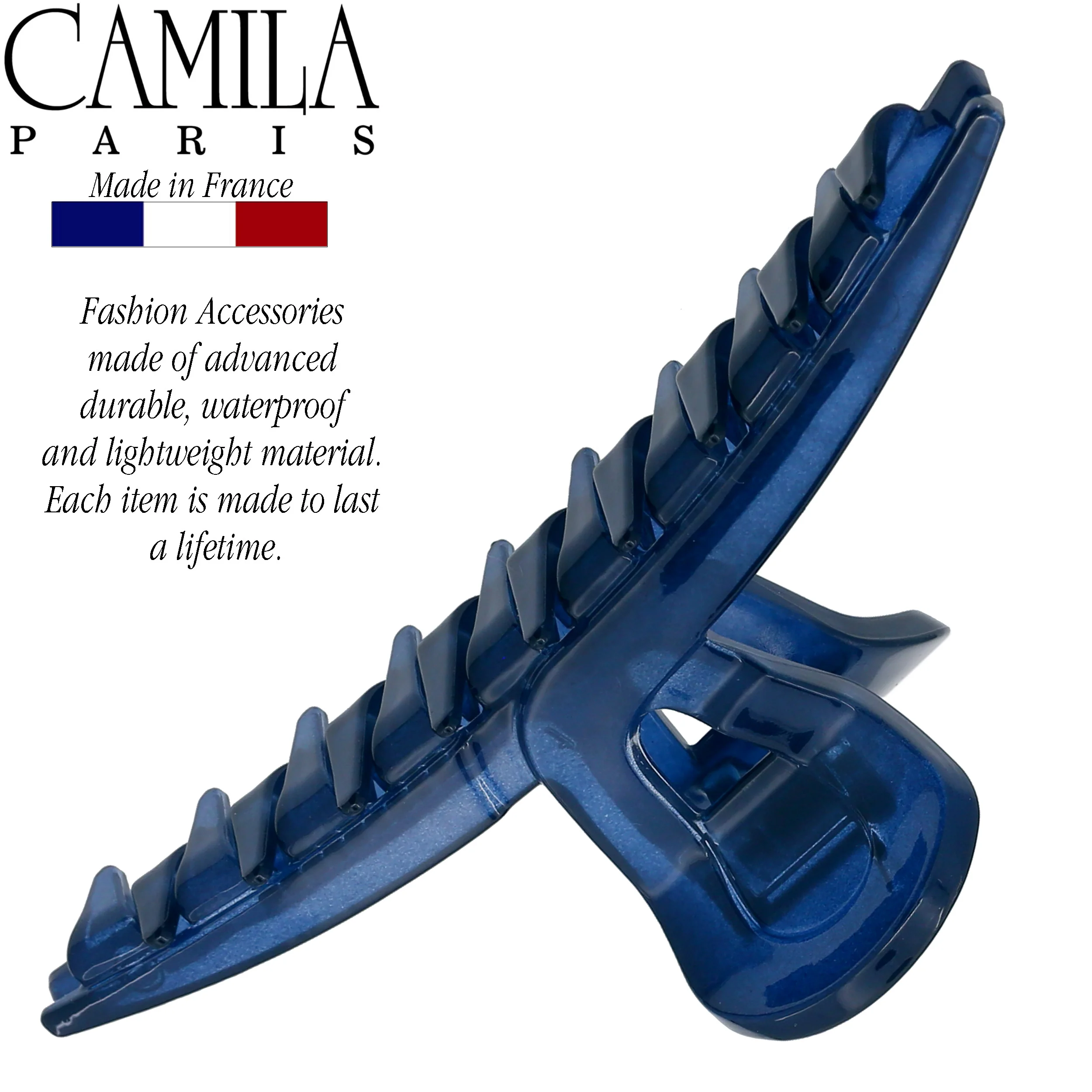 Camila Paris Joan Narrow Covered Spring Hair Clip - Image 35
