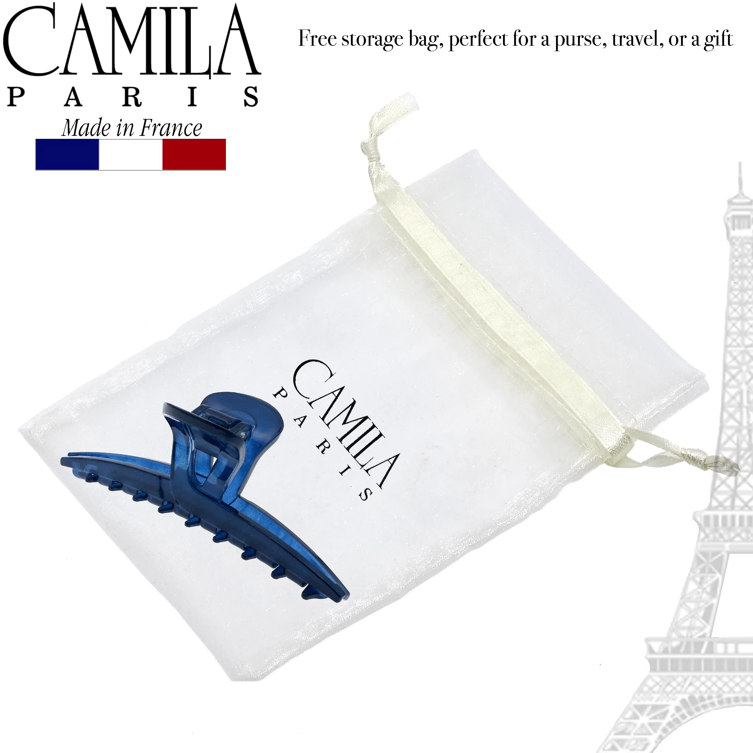 Camila Paris Joan Narrow Covered Spring Hair Clip - Image 36