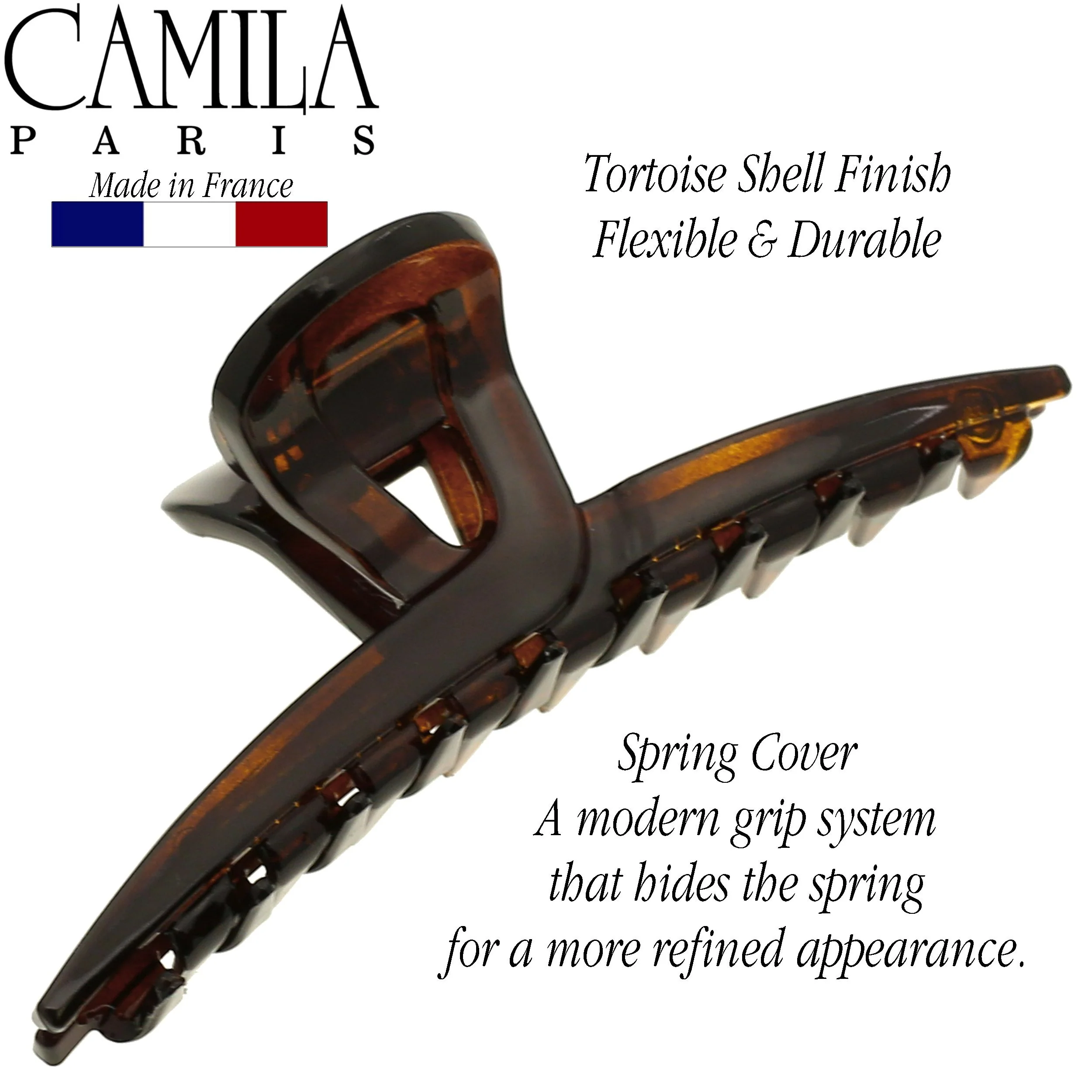 Camila Paris Joan Narrow Covered Spring Hair Clip - Image 47