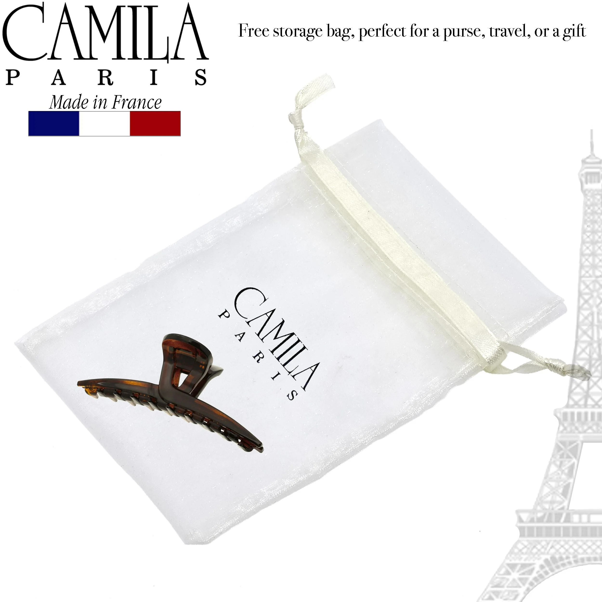 Camila Paris Joan Narrow Covered Spring Hair Clip - Image 48
