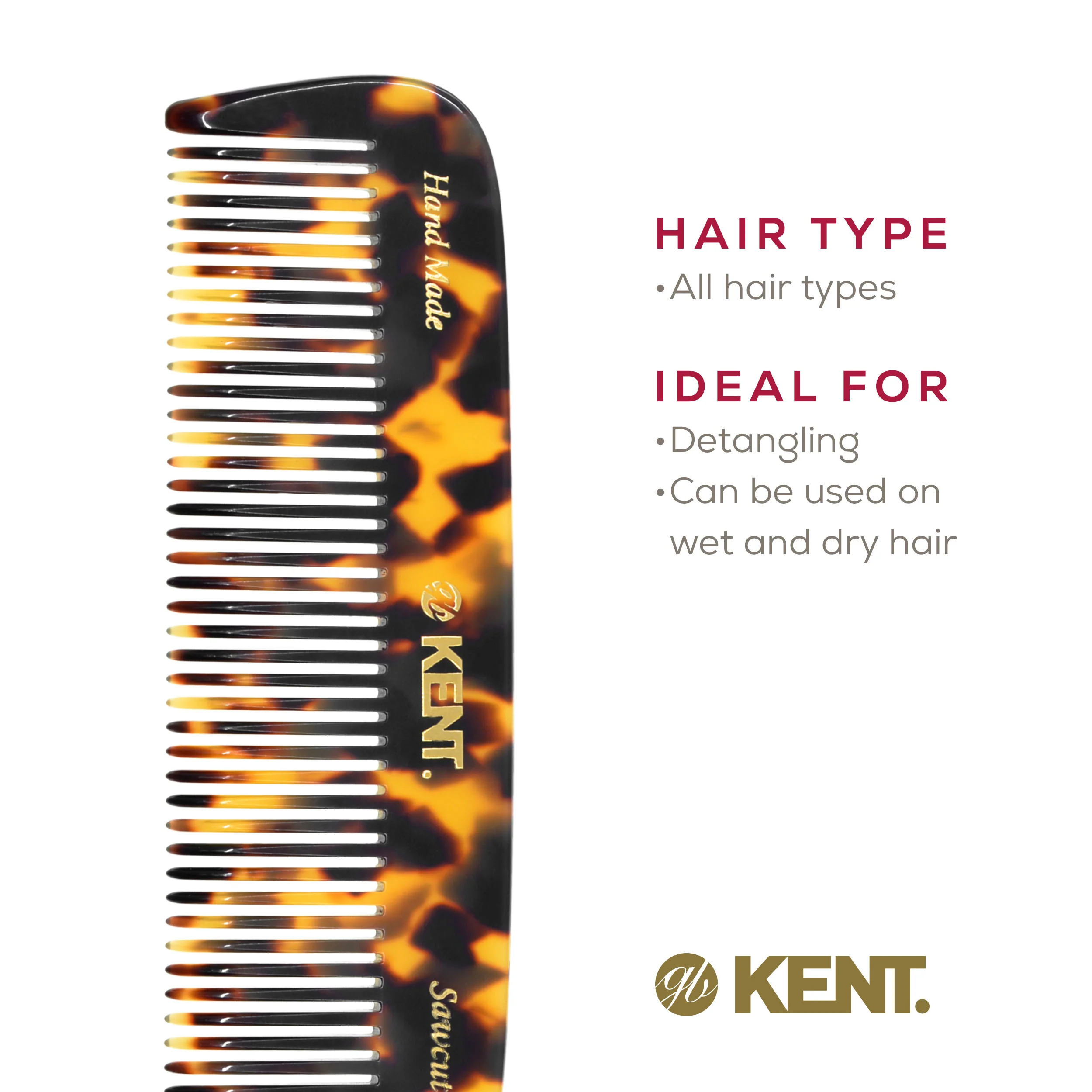 Kent 12T Wide Tooth Handmade Beard Comb - Image 12